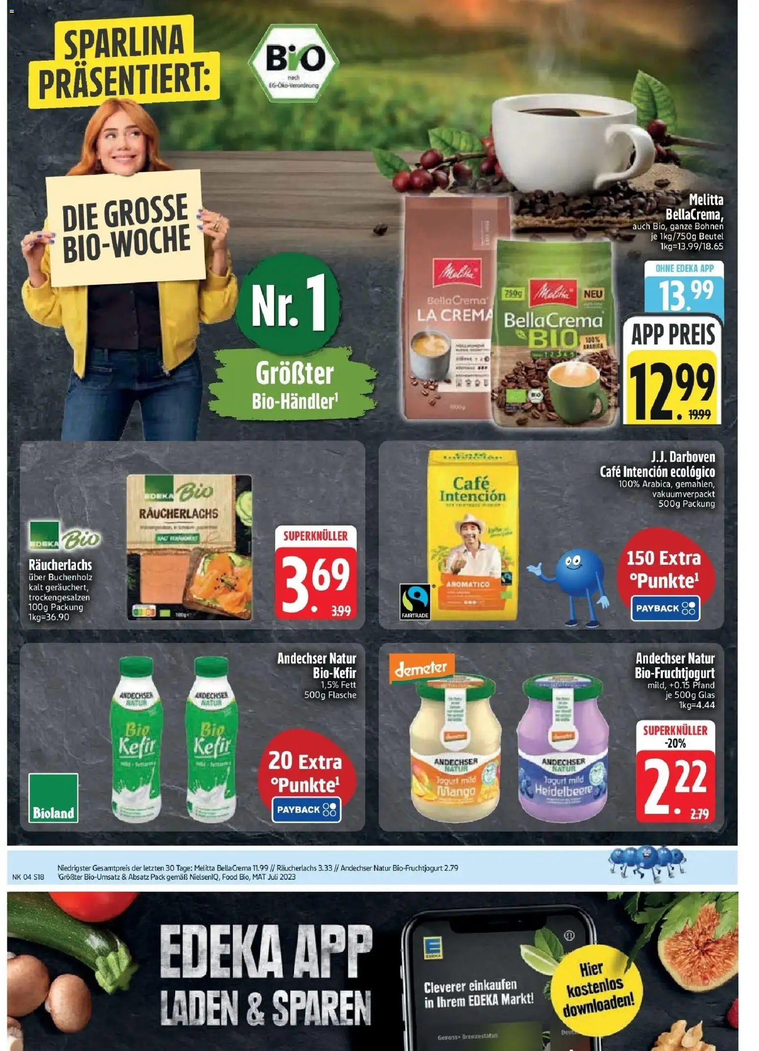 Edeka prospekt Vohburg	 – gültig ab 18.01.2026 | Seite: 20 | Produkte: Melitta, Kefir, Räucherlachs, Mango