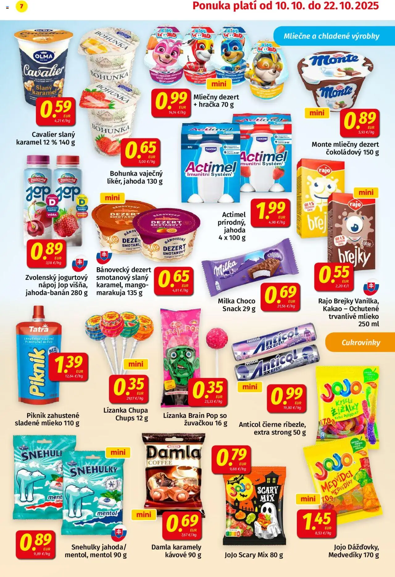 Nové Koruna akcie – leták je platný od 10.10.2025 | Strana: 7 | Produkty: Milka, Mango, Trvanlivé mlieko, Kakao