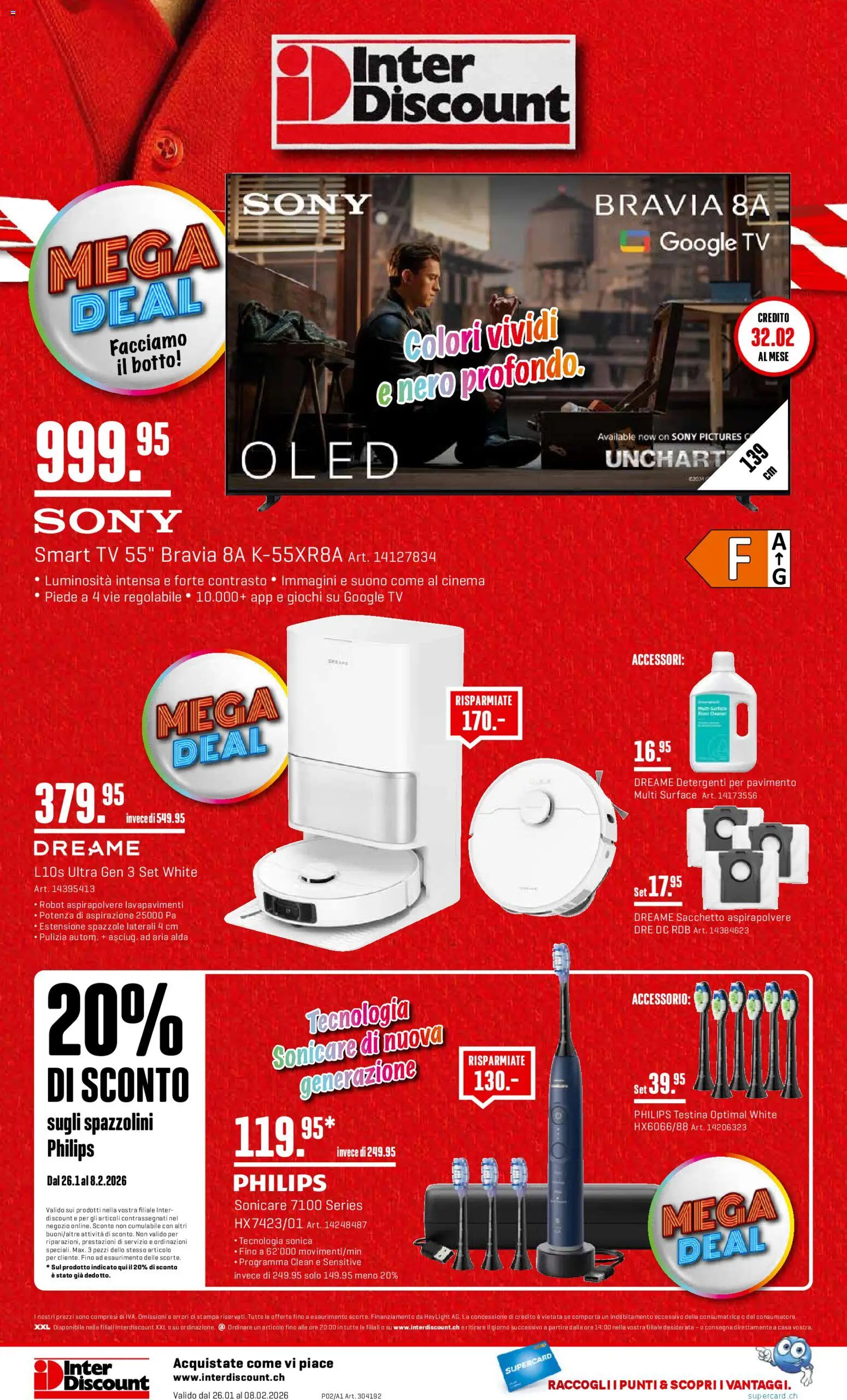 Interdiscount Aktionen IT – gültig ab 26.01.2026 | Seite: 20 | Produkte: TV, Sony, Philips