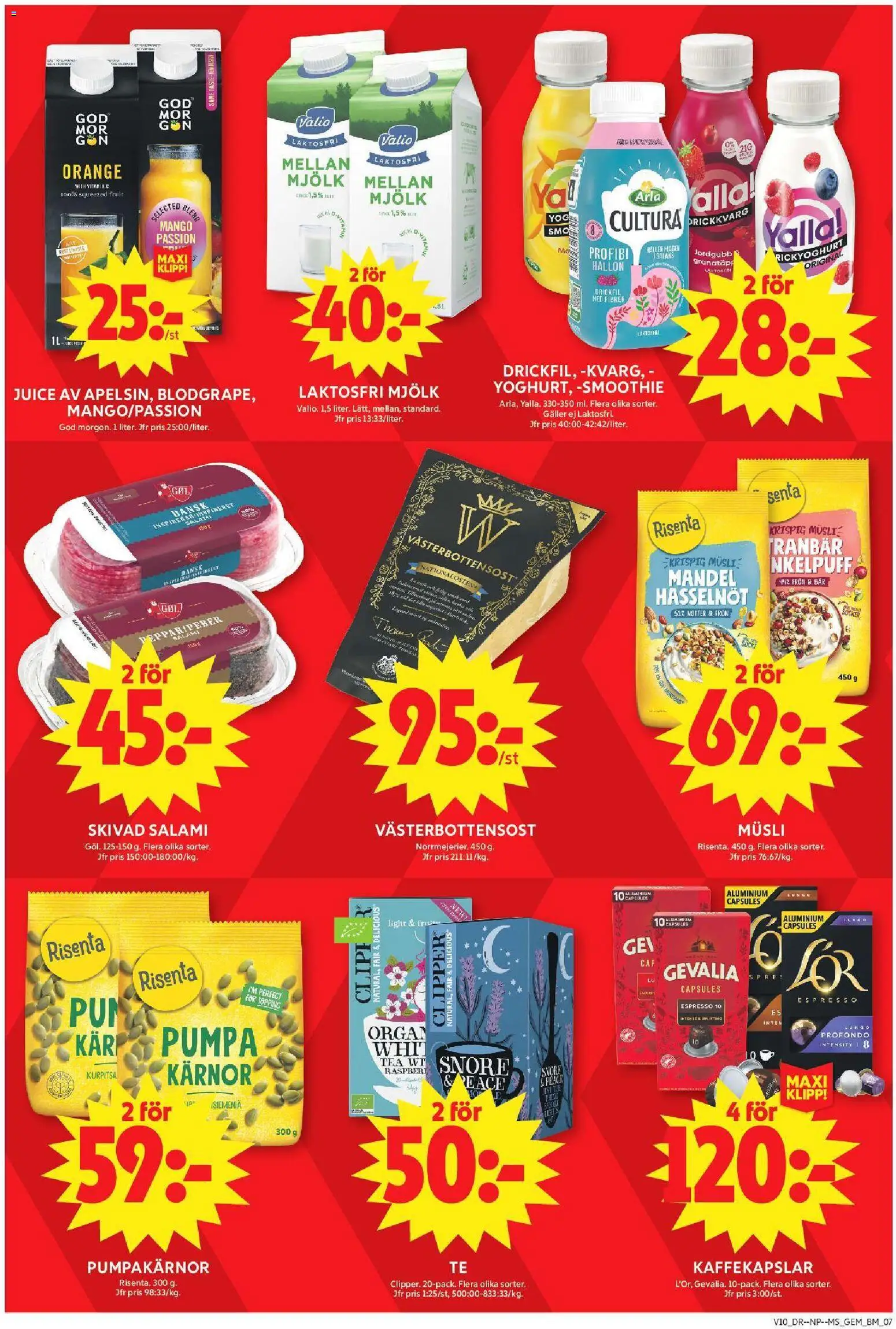 ICA Maxi reklamblad aktuell från 02.03.2026 | Sida: 9 | Produkter: Mjölk, Mango, Hallon, Pumpa