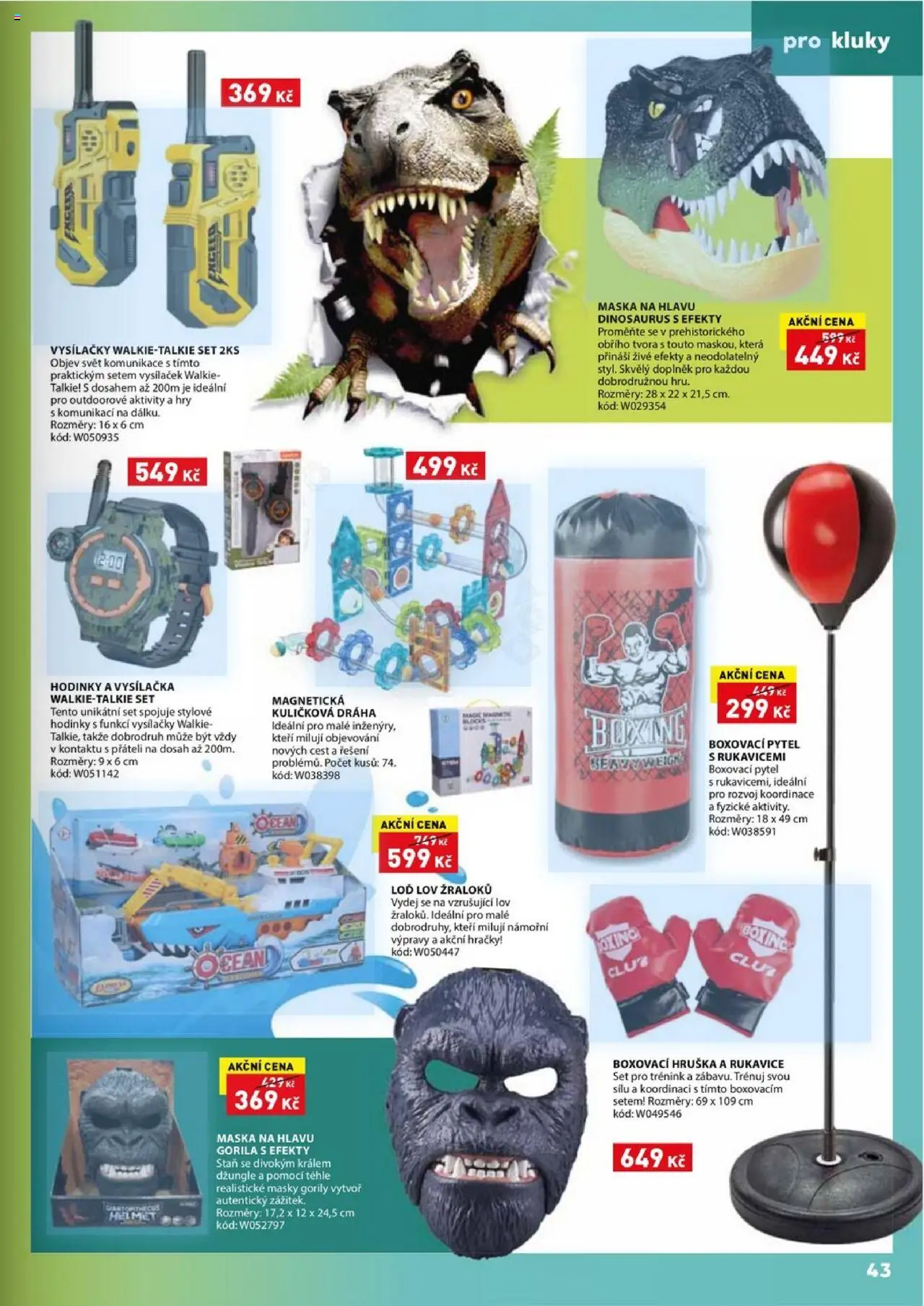 Wiky katalog - Vánoce 2025 od 14.10.2025 | Strana: 43 | Produkty: Kuličková dráha, Rukavice, Hodinky, Hračky