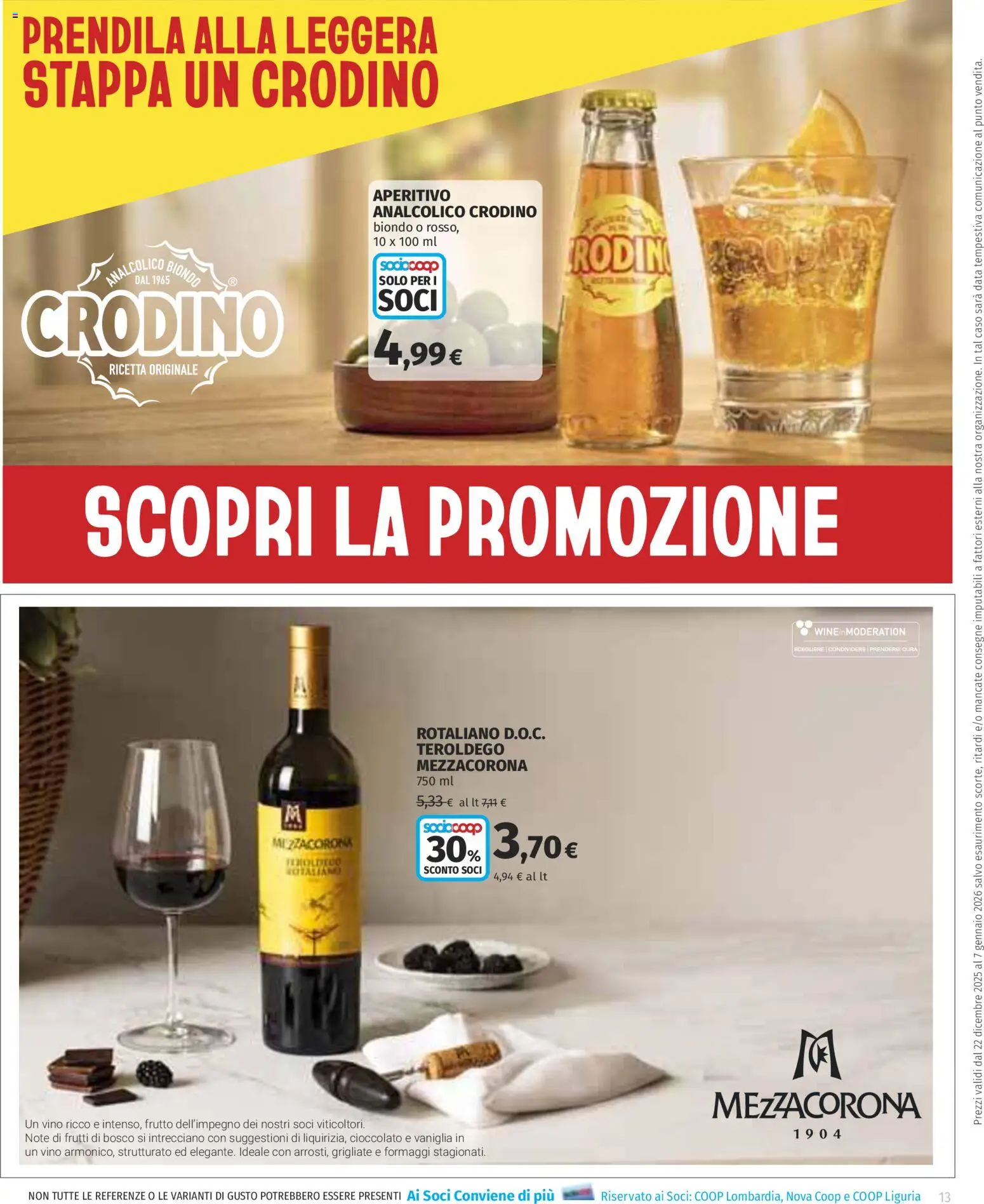 Volantino COOP del 22.12.2025 | Pagina: 13 | Prodotti: Cioccolato, Vino, Data, Aperitivo