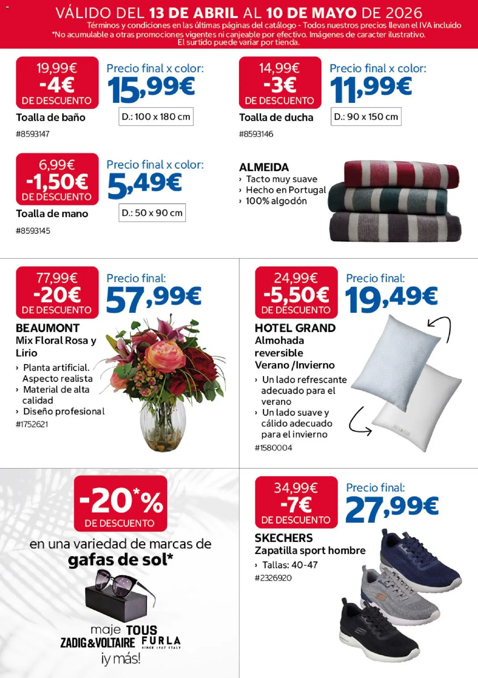 Costco catálogo │ válido desde el 13.04.2026 | Página: 14 | Productos: Toalla de baño, Almohada, Baño, Ducha
