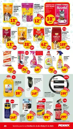 Penny Market leták - Čtvrtečník od 21.08.2025 | Strana: 23 | Produkty: Polštářky, Granule, Pepo, Kuchyně