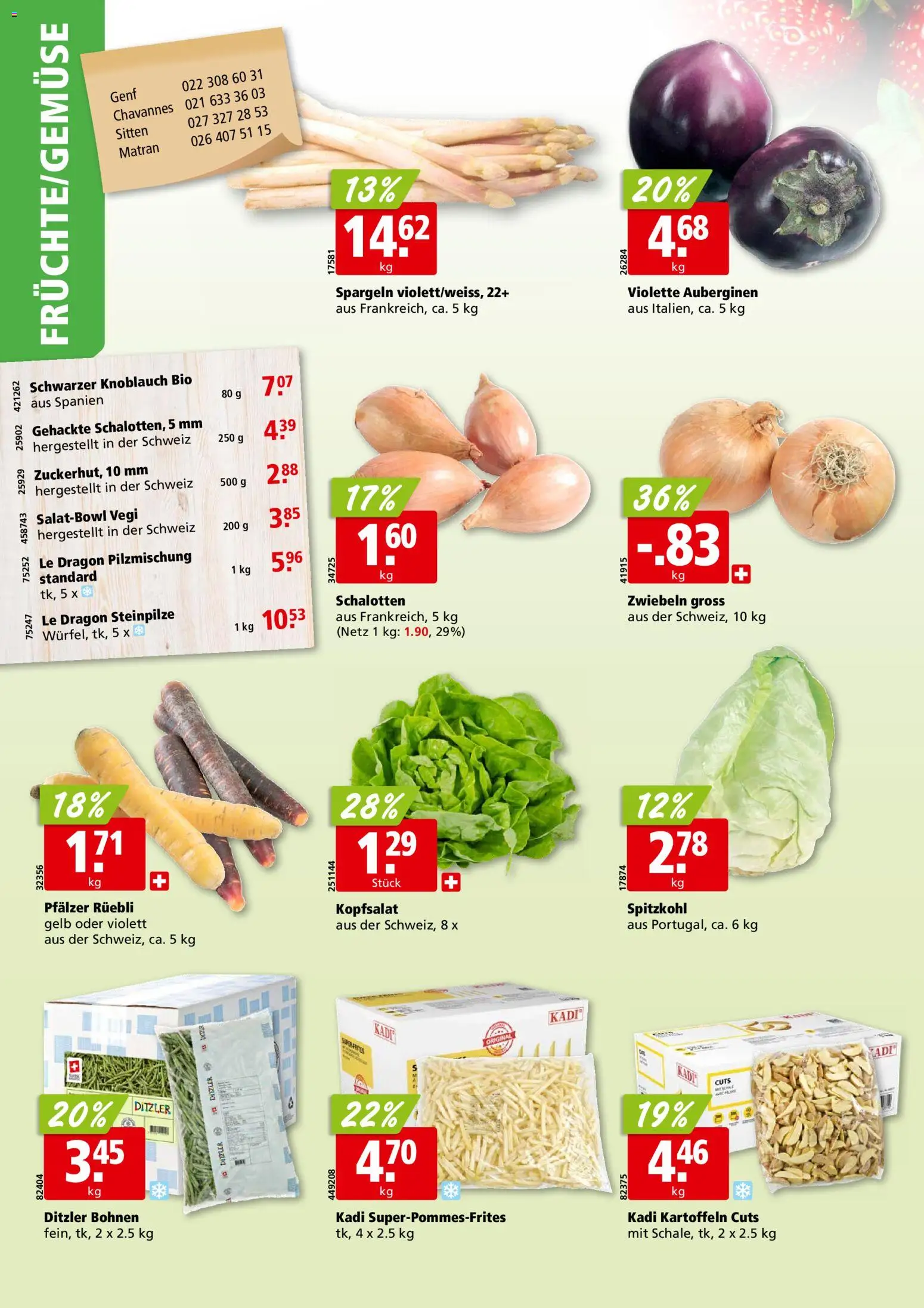 Aligro aktionen Chavannes, Matran, Genf, Sitten – gültig ab 30.03.2026 | Seite: 2 | Produkte: Kartoffeln, Knoblauch, Zwiebeln