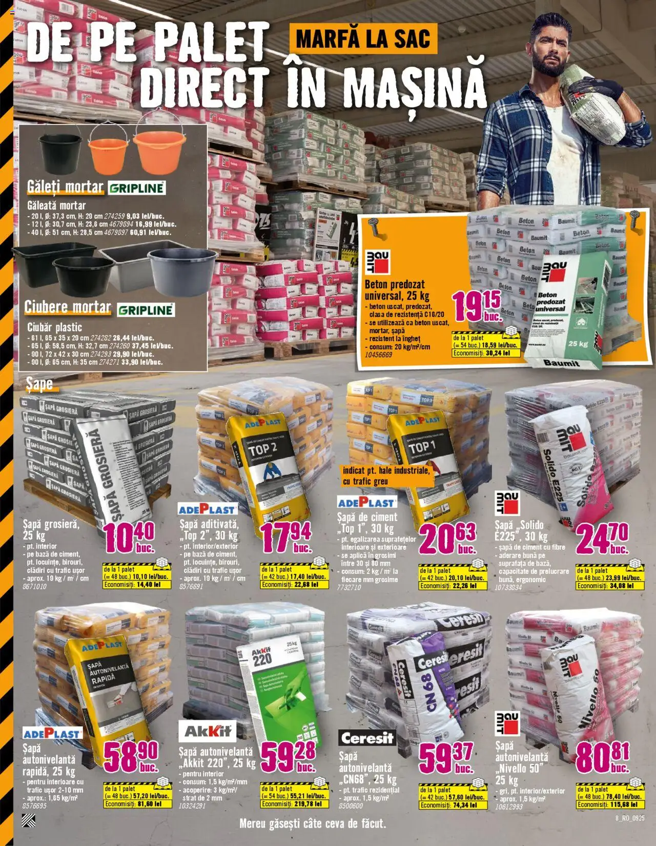 Noul catalog Hornbach – valabil de la 15.09.2025 | Pagină: 8 | Produse: Top, Șapă, Mortar
