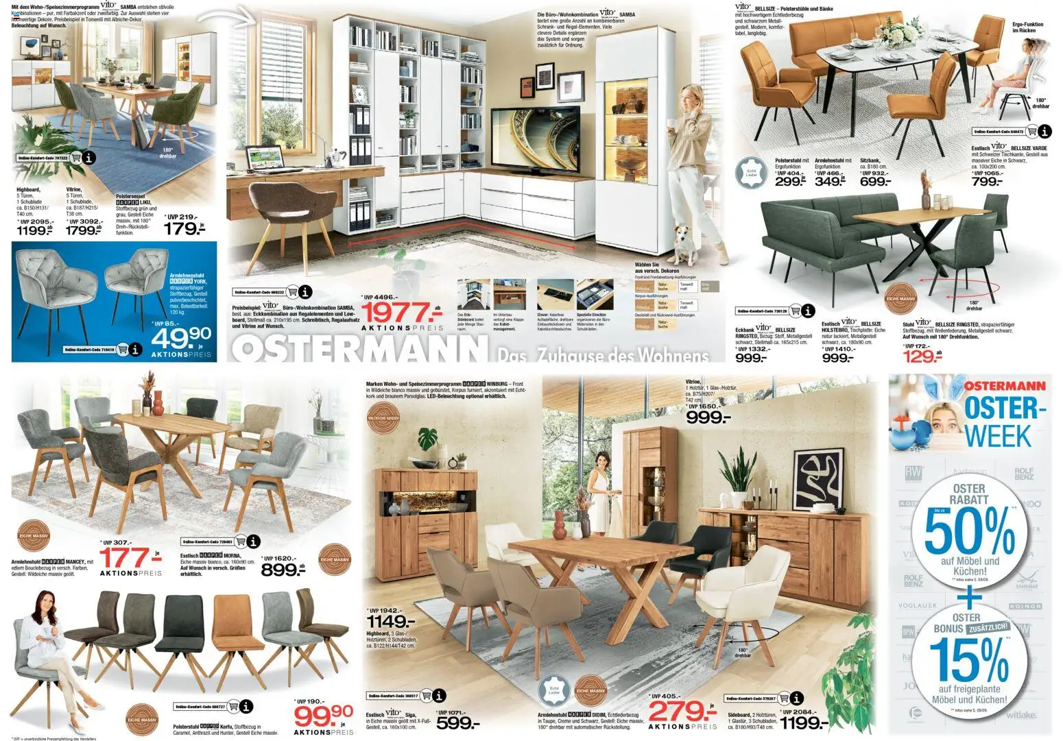 Ostermann Prospekt 	 – gültig ab 28.03.2026 | Seite: 2 | Produkte: Sideboard, Esstisch, Vitrine, Creme