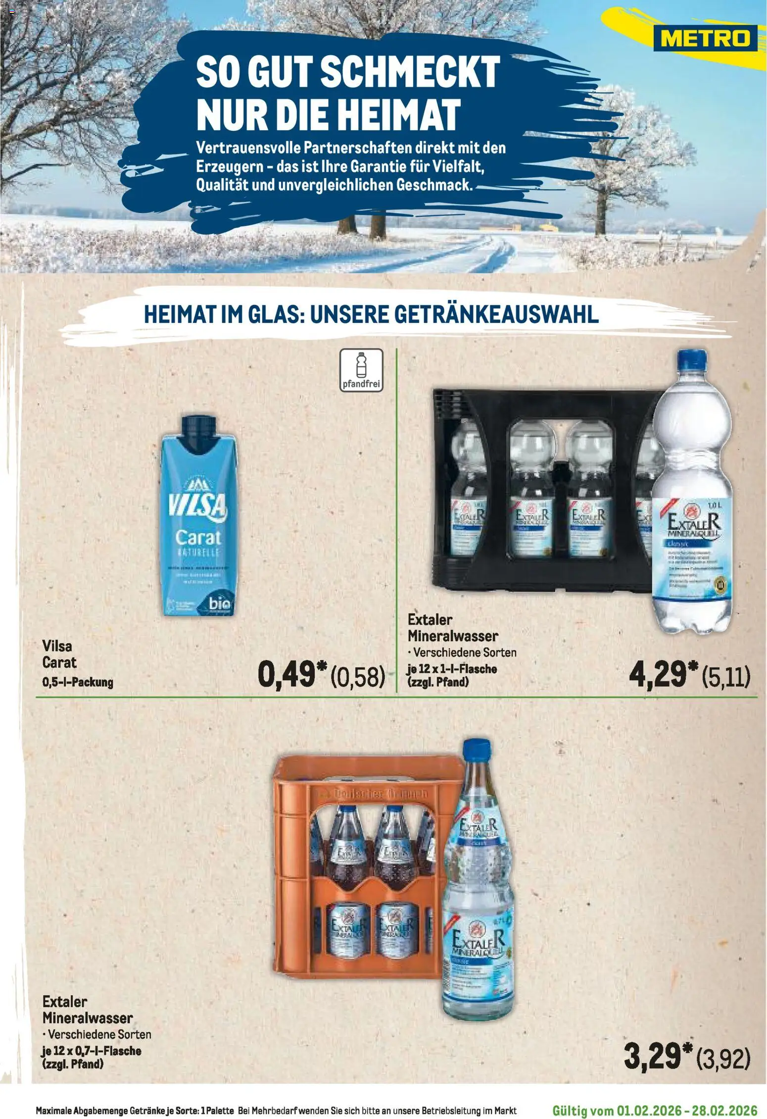 Metro Regionaler Flyer – gültig ab 01.02.2026 | Seite: 41 | Produkte: Mineralwasser