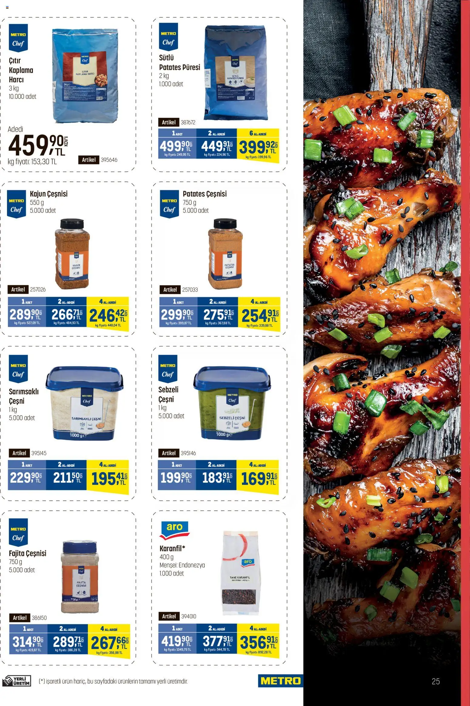 Metro - Fast Food Kataloğu - 08.04.2026 tarihinden itibaren geçerlidir | Sayfa: 25 | Ürünler: Patates, Karanfil