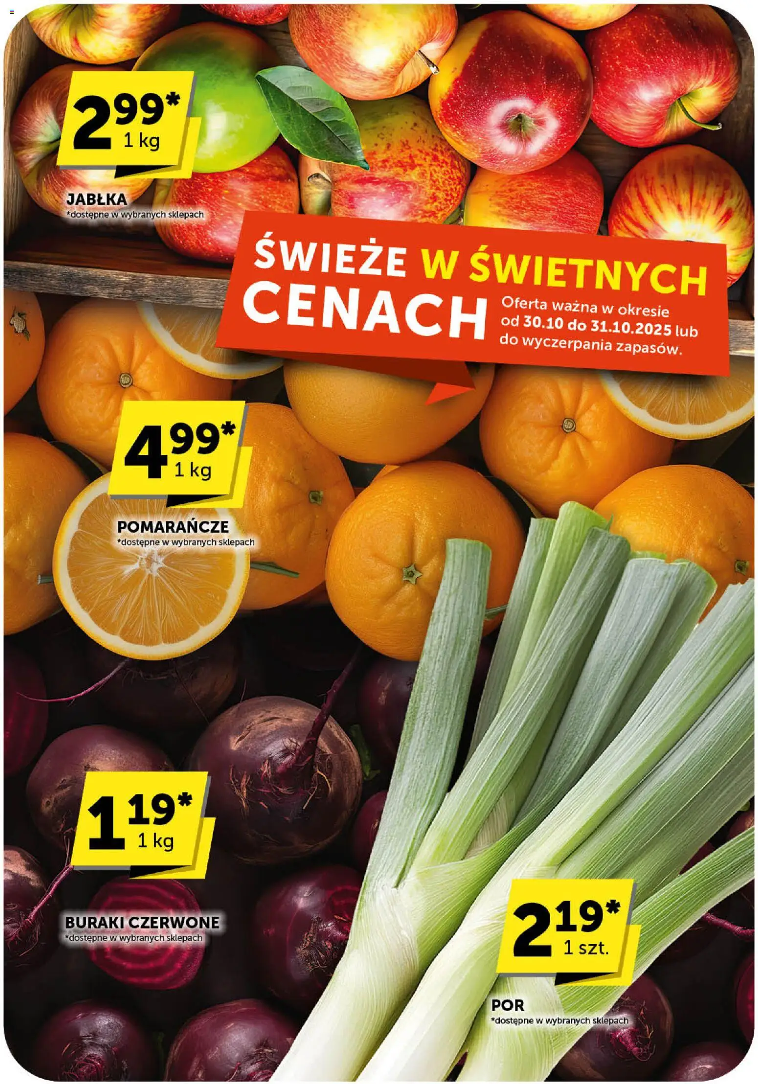 Groszek Gazetka od 30.10.2025 | Strona: 3 | Produkty: Buraki, Jabłka, Pomarańcze