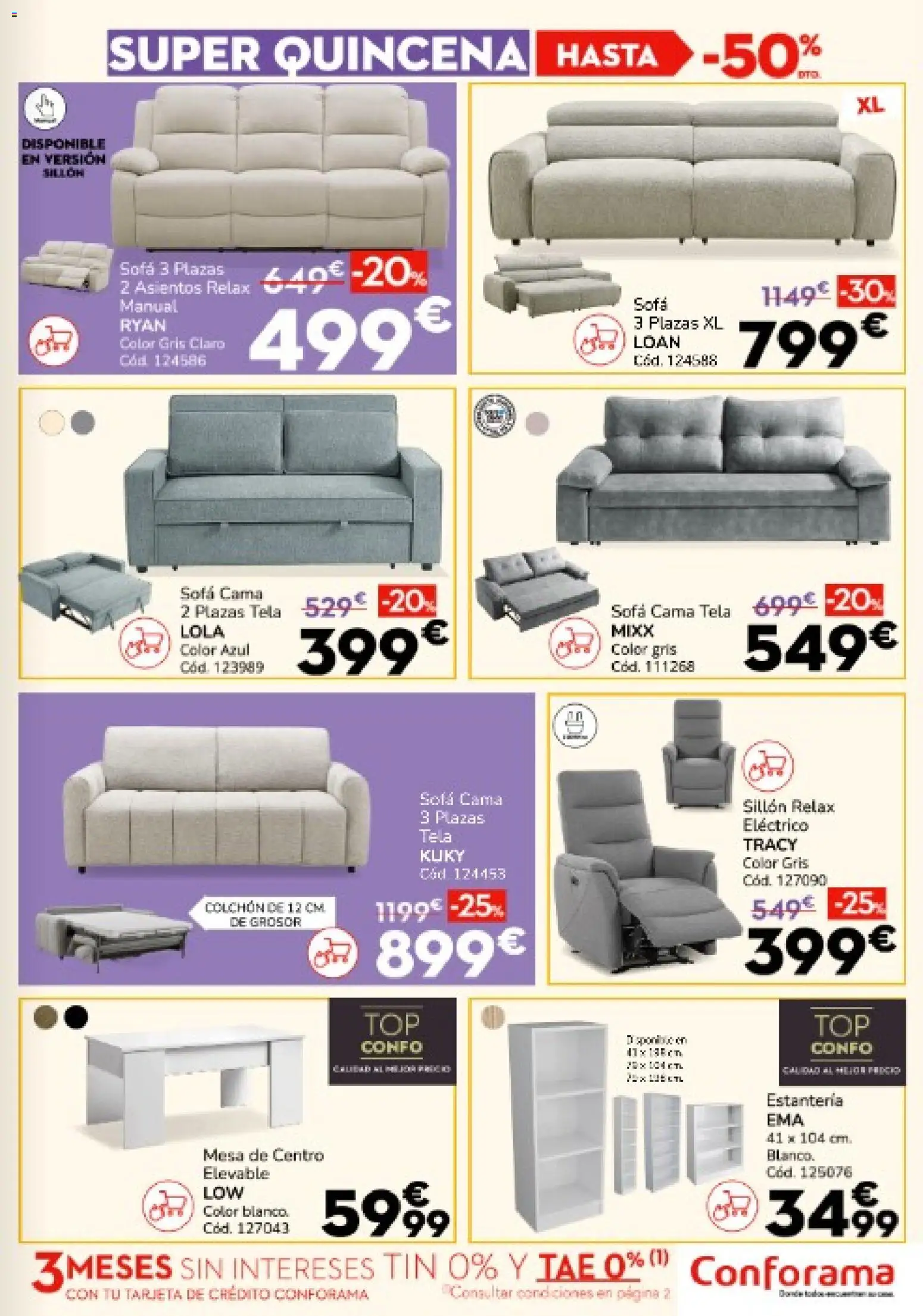 Conforama folleto │ válido desde el 18.12.2025 | Página: 3 | Productos: Colchon, Cama, Sillón, Mesa