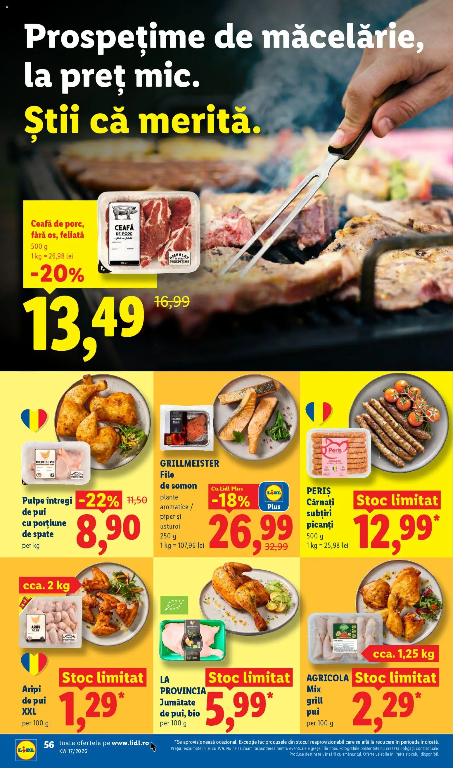 Noul catalog Lidl – valabil de la 20.04.2026 | Pagină: 56 | Produse: Keçeli kalem, Piper, Cârnați, Usturoi