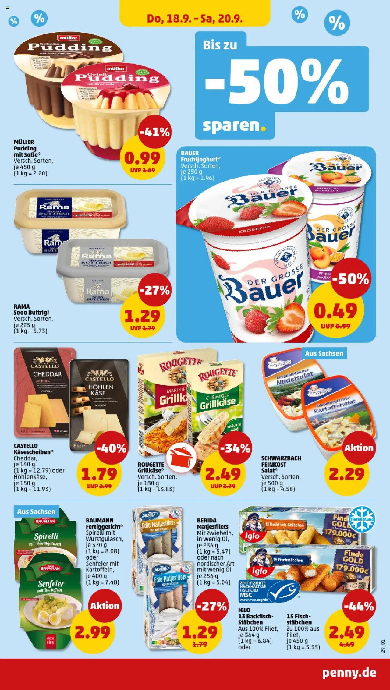 Penny Prospekt 	 – gültig ab 15.09.2025 | Seite: 31 | Produkte: Käse, Pudding, Kartoffeln, Fischstabchen