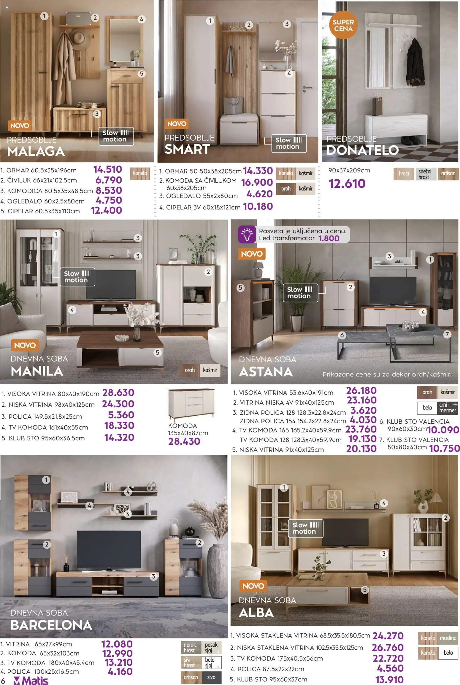 Matis katalog - važi od 01.02.2026 | Strana: 6 | Proizvode: Polica, Ormar, Civiluk, Cipelar