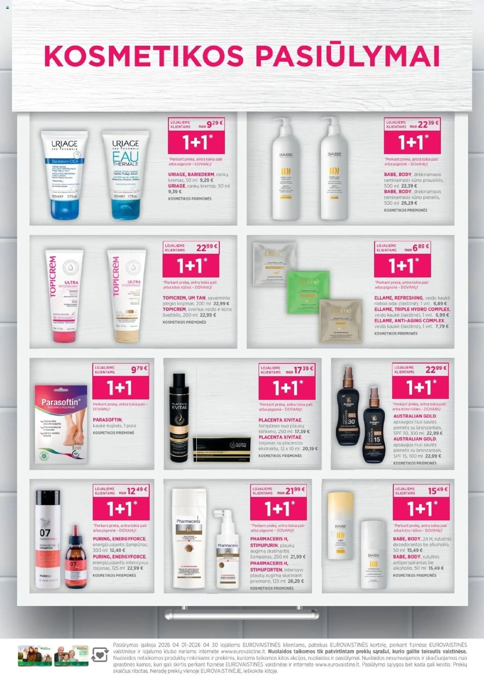 EUROVAISTINĖ akcijos nuo 31.03.2026 | Puslapis: 26 | Prekių: Šampūnas, Kaukė, Dezodorantas, Antiperspirantas
