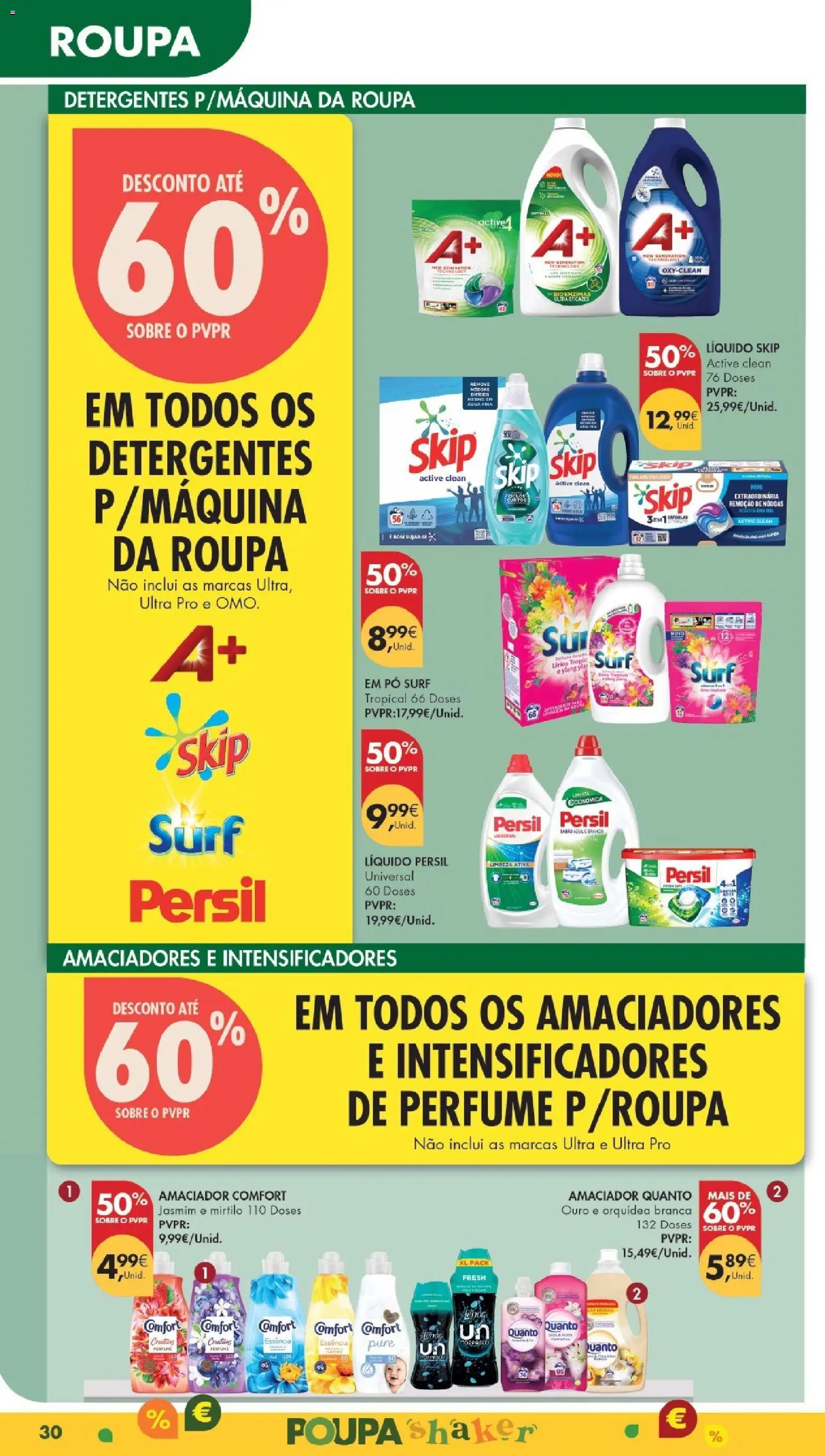 Pingo Doce Poupe Esta Semana Madeira │ válido de 24.02.2026 | Página: 30 | Produtos: Agua, Pó, Detergente, Persil