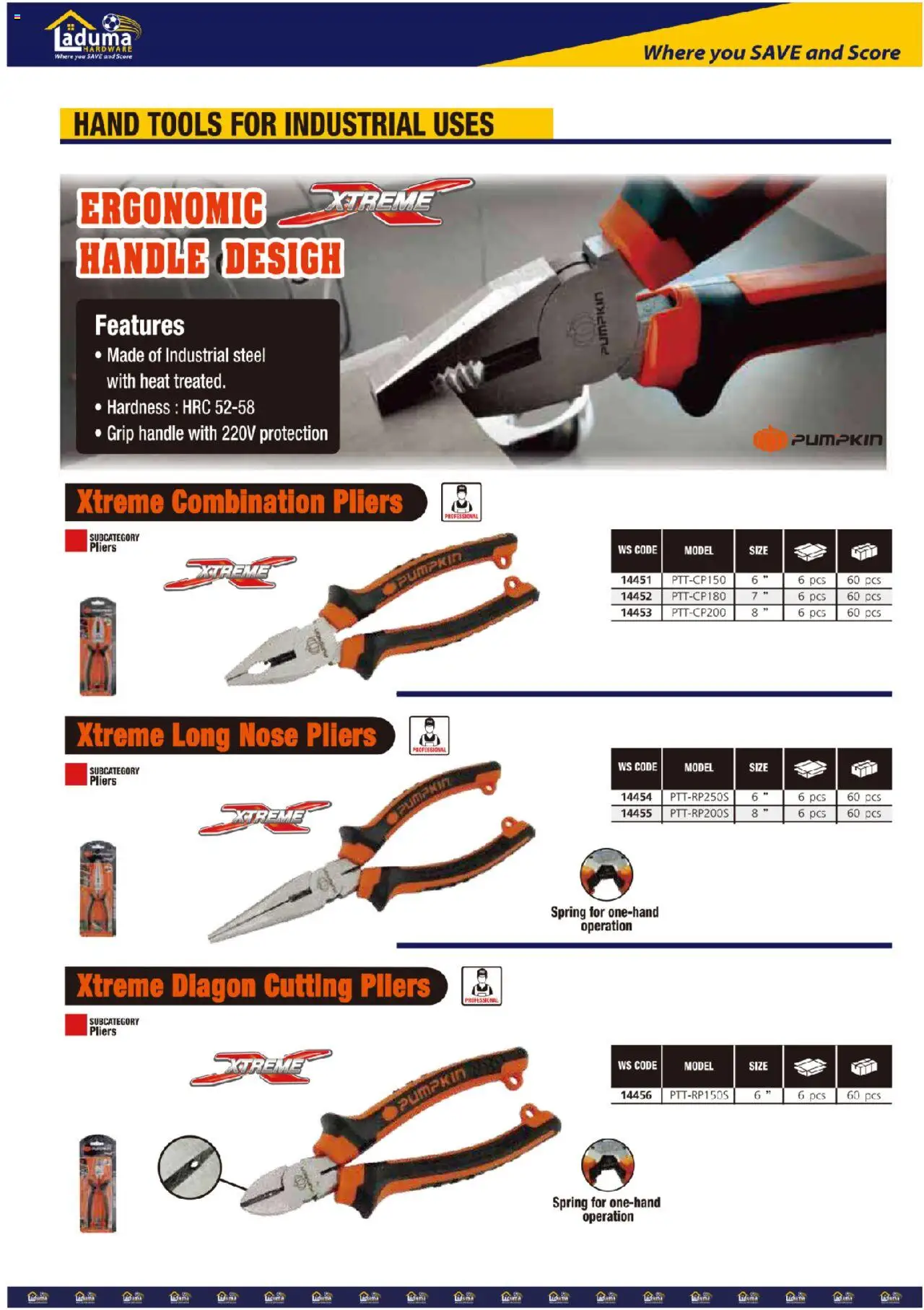 New Laduma Hardware catalogue – valid from 01.06.2024 | Page: 18 | Products: Combination pliers