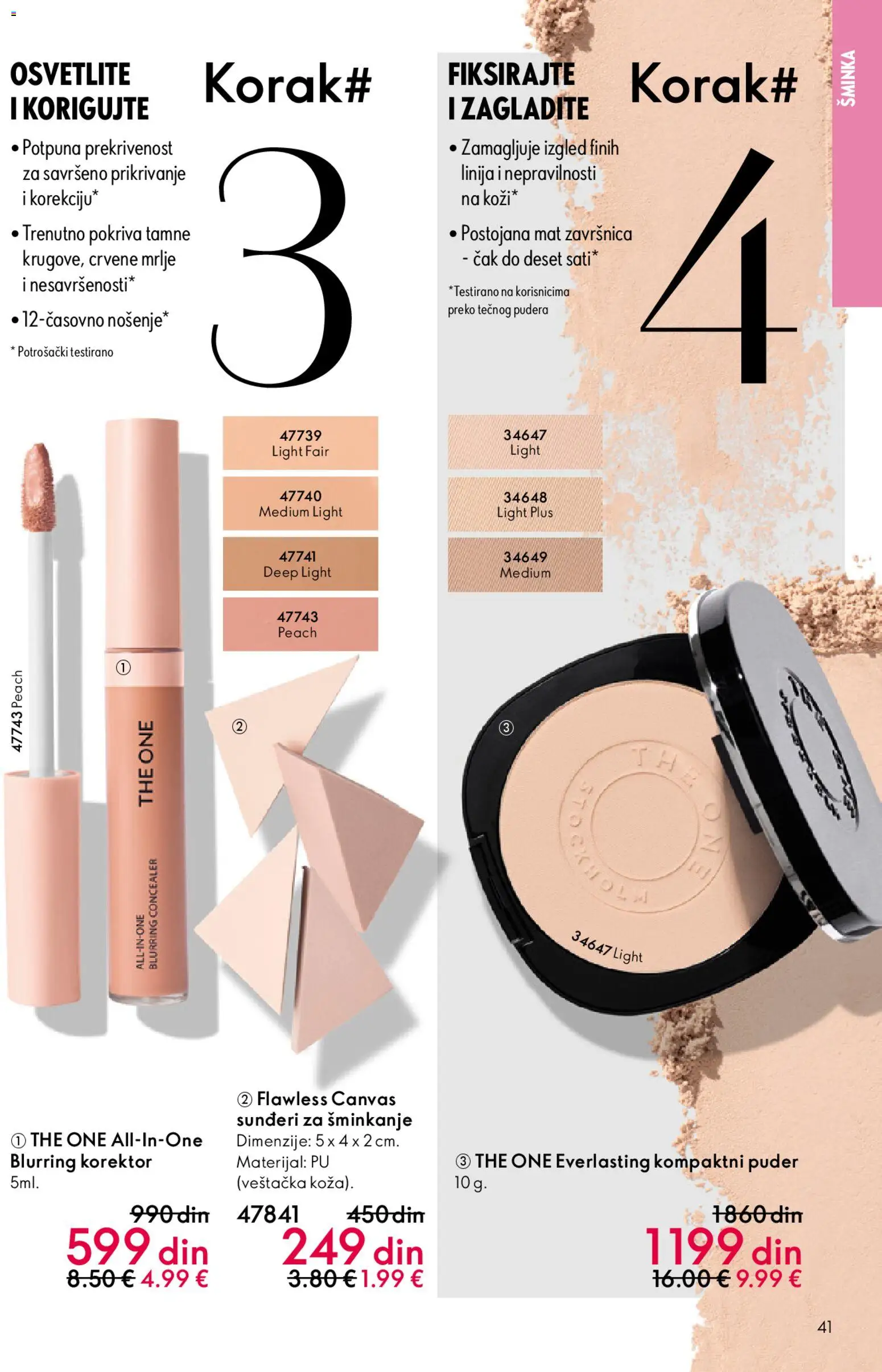 Oriflame katalog - važi od 22.04.2026 | Strana: 41 | Proizvode: Šminka, Korektor, Puder