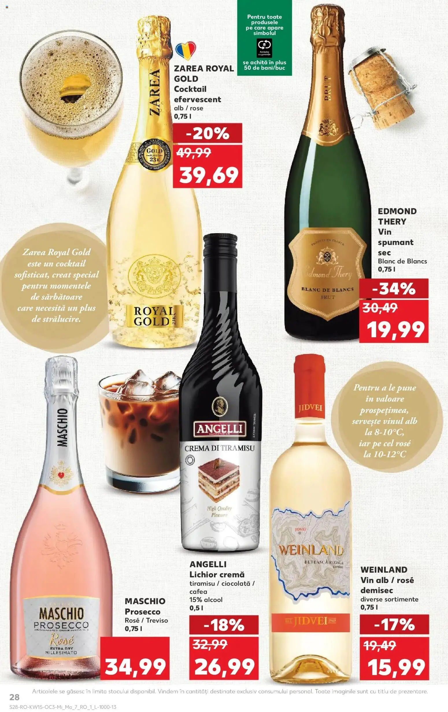 Noul catalog Kaufland – valabil de la 08.04.2026 | Pagină: 28 | Produse: Lichior, Cremă, Ciocolată, Vin