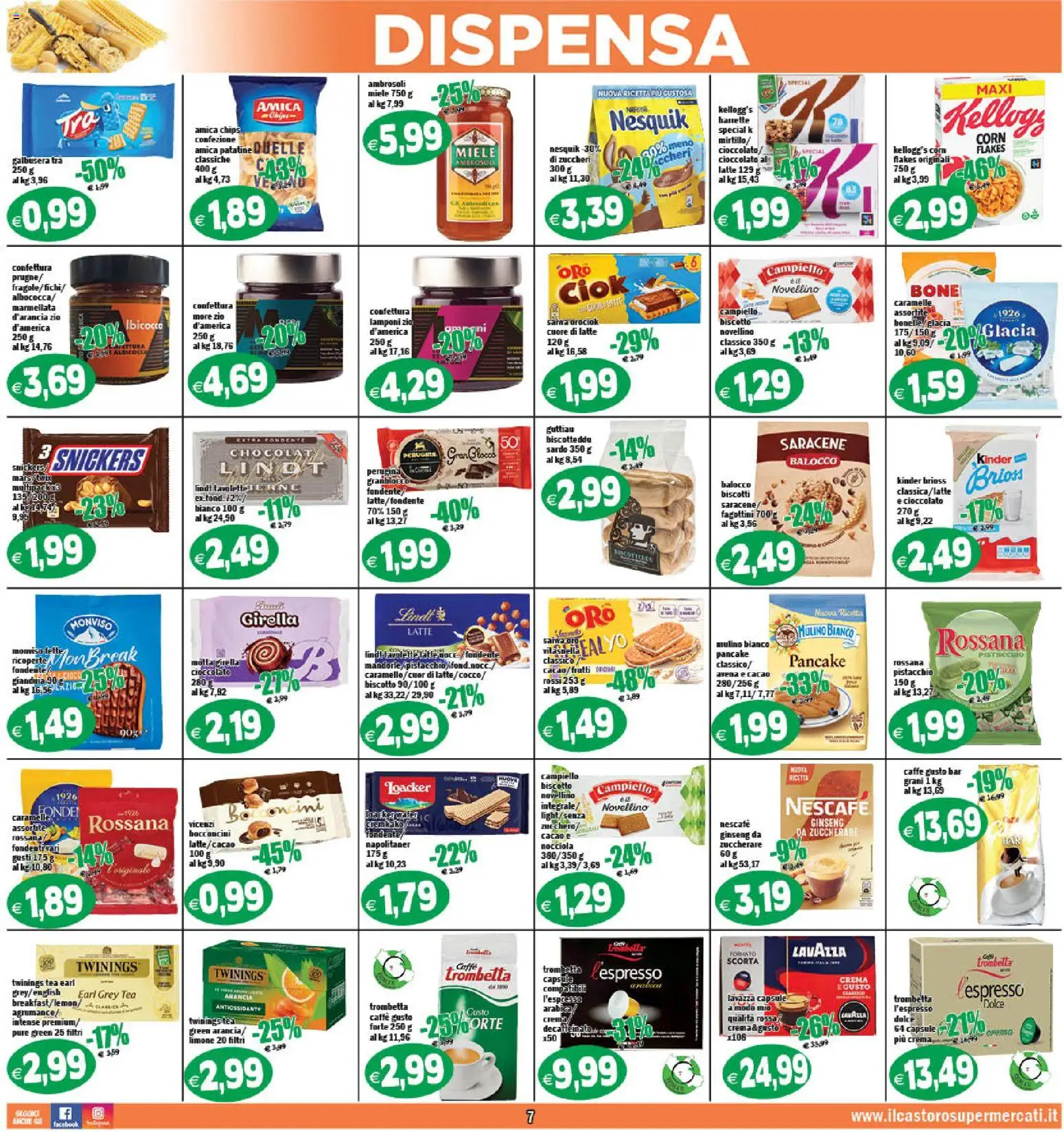 Volantino Il Castoro del 17.03.2026 | Pagina: 7 | Prodotti: Caramelle, Cacao, Marmellata, Lavazza