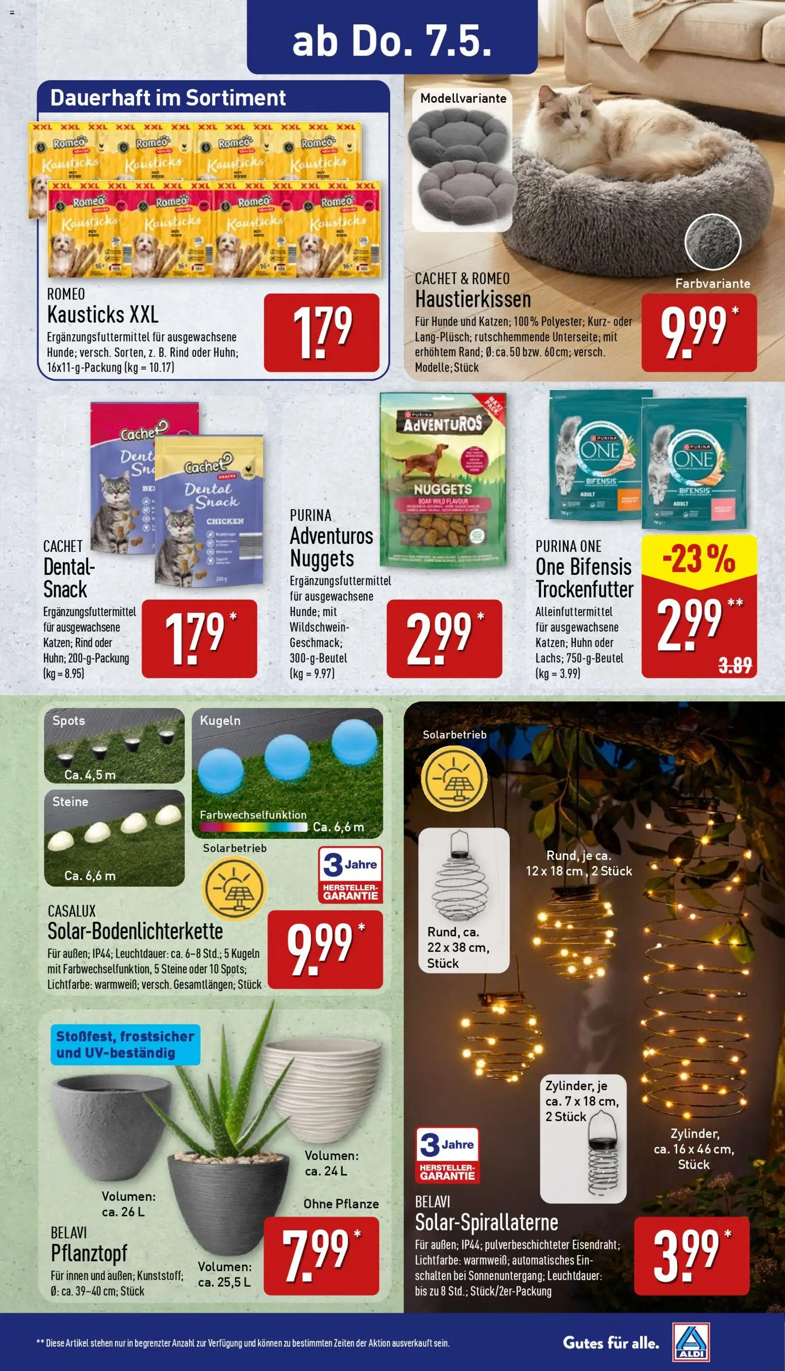 Aldi Ausblick – gültig ab 04.05.2026 | Seite: 12 | Produkte: Purina one, Belavi