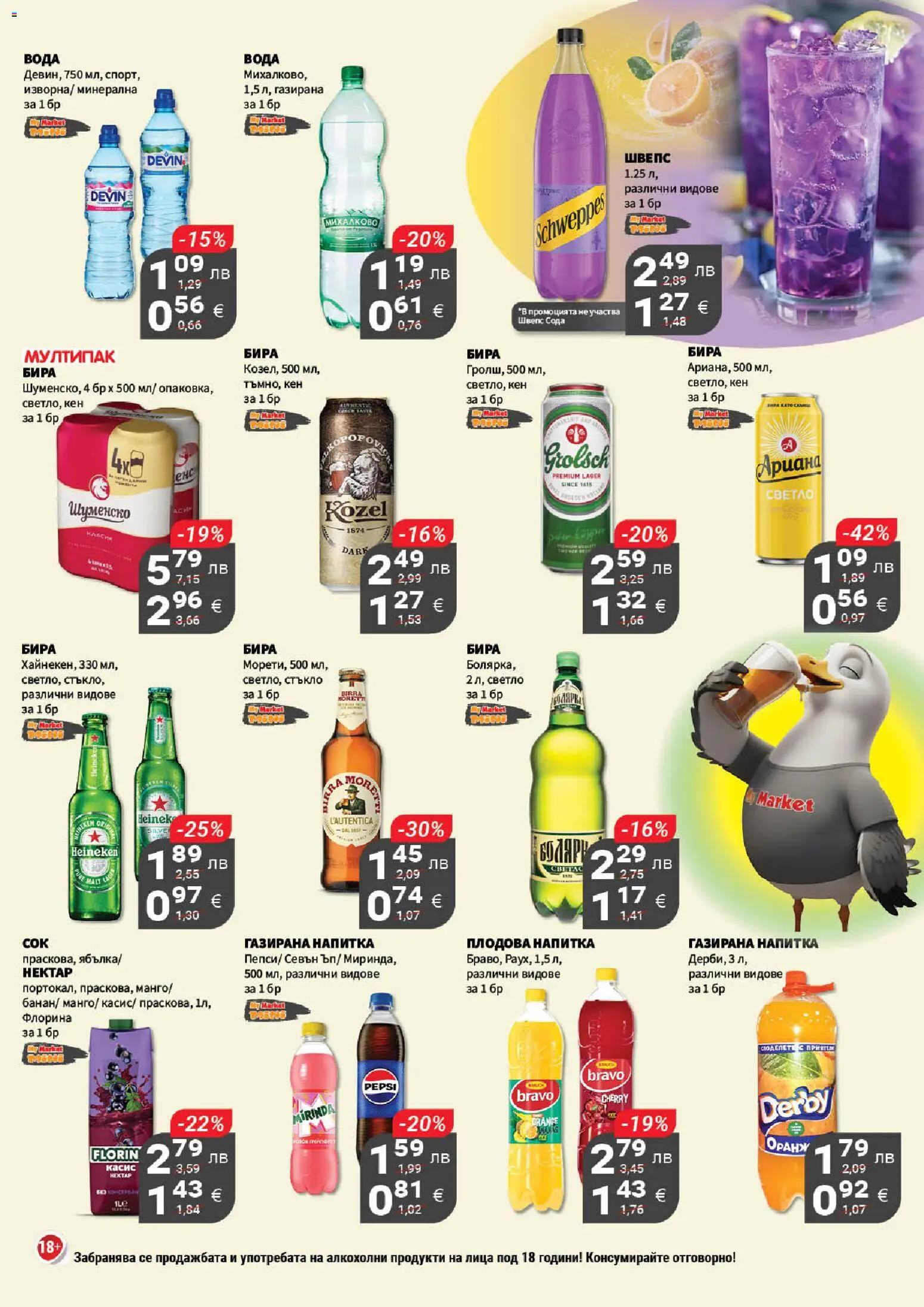 {H1} | Страница: 18 | Продукти: Бира, Кен, Напитка, Плодова напитка