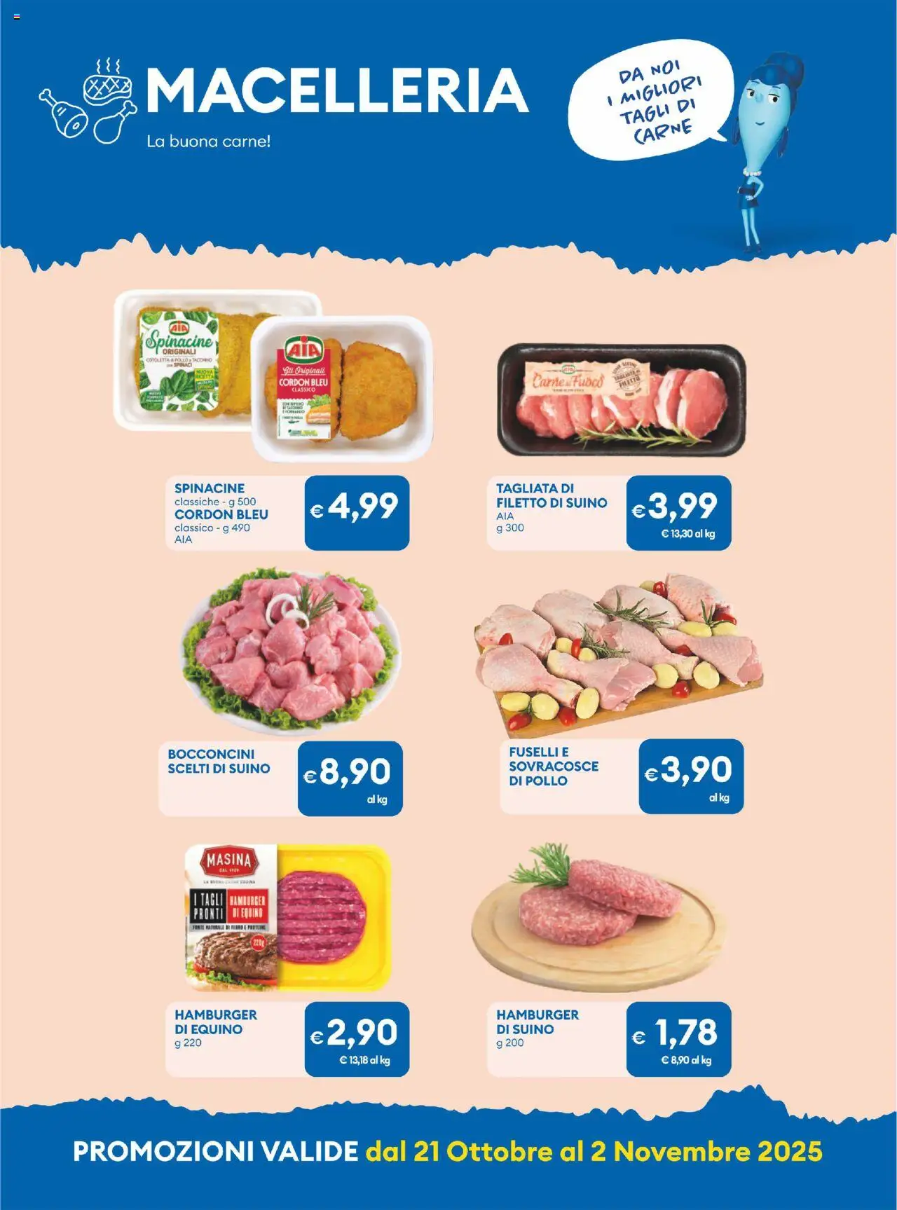 Volantino MD Discount del 21.10.2025 | Pagina: 16 | Prodotti: Pollo, Suino, Spinaci, Hamburger