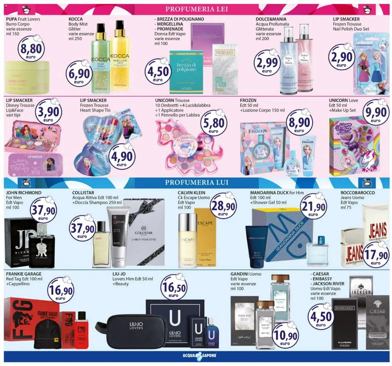 Volantino Acqua e Sapone del 26.01.2026 | Pagina: 3 | Prodotti: Lucidalabbra, Shampoo, Jeans, Doccia