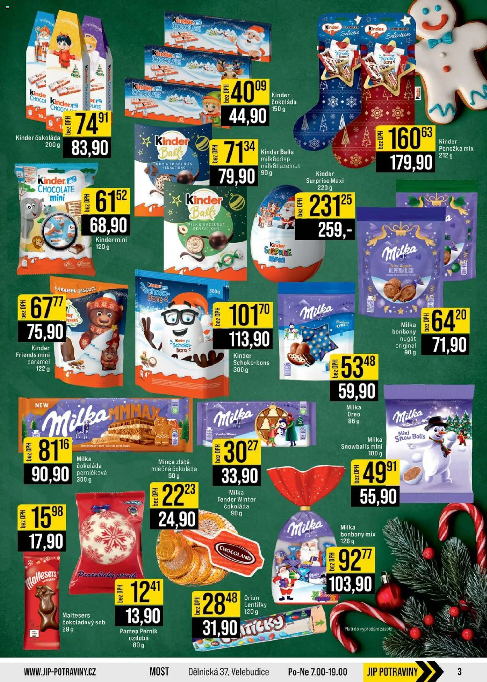 Jip leták - Cash & Carry od 10.12.2025 | Strana: 3 | Produkty: Čokoláda, Bonbóny, Perník, Potraviny