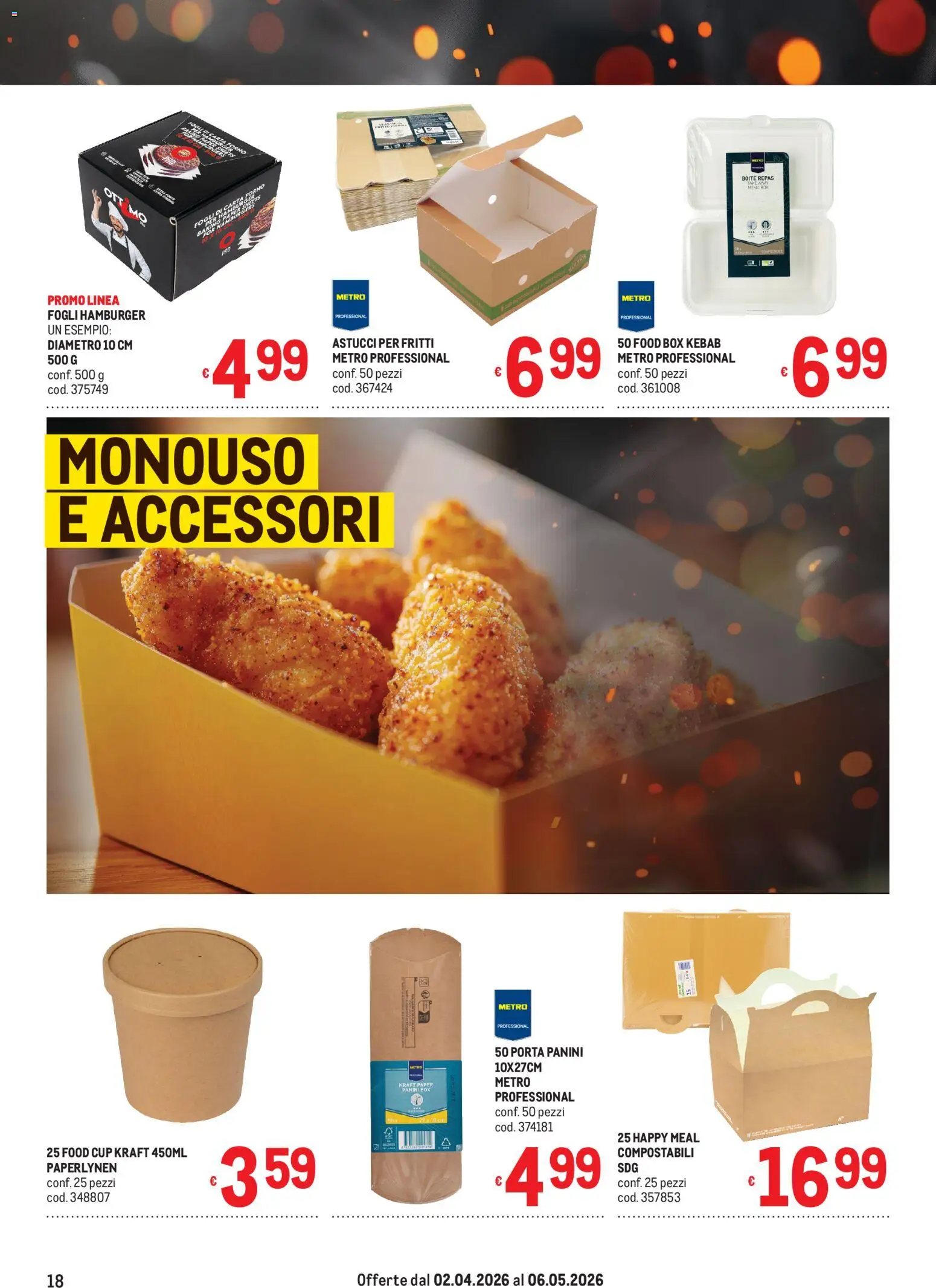 Volantino Metro del 02.04.2026 | Pagina: 18 | Prodotti: Forno, Carta forno, Hamburger