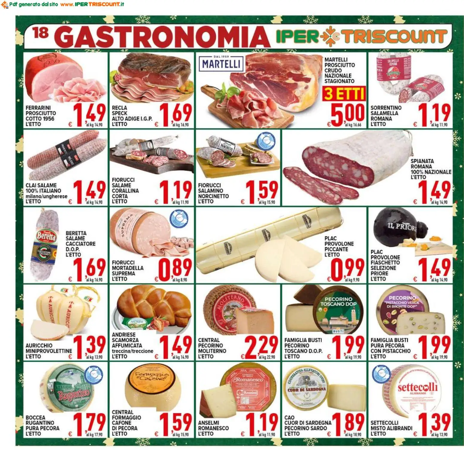 Volantino Ipertriscount del 06.12.2025 | Pagina: 18 | Prodotti: Speck, Provolone, Salamella, Prosciutto