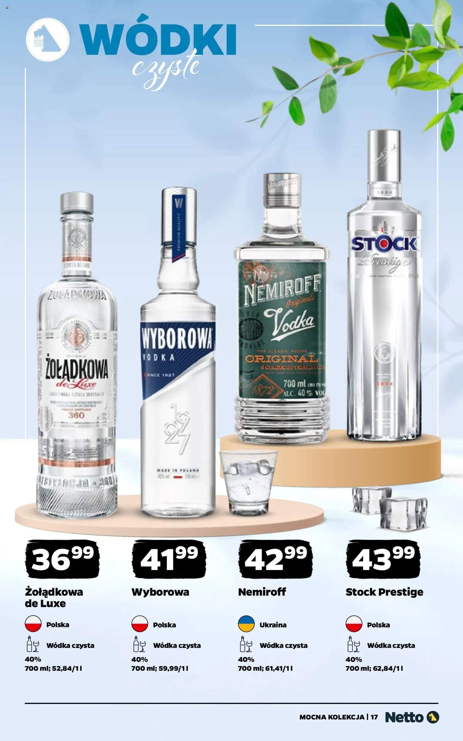 Netto gazetka - Alkohole mocne od 16.03.2026 | Strona: 17 | Produkty: Vodka, Wódka