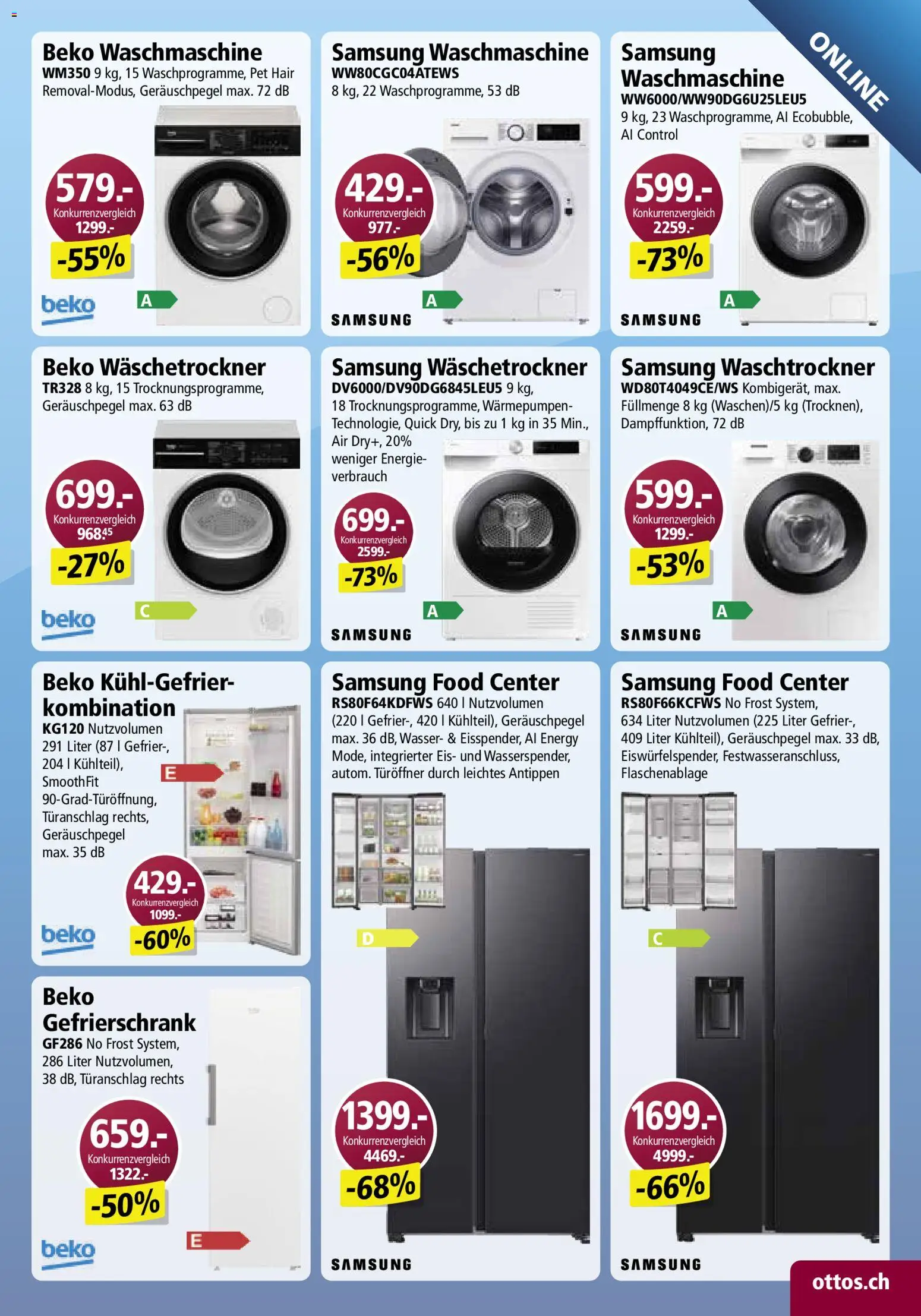 Otto's aktionen Online – gültig ab 09.03.2026 | Seite: 7 | Produkte: Eis, Wasser, Waschtrockner, Samsung