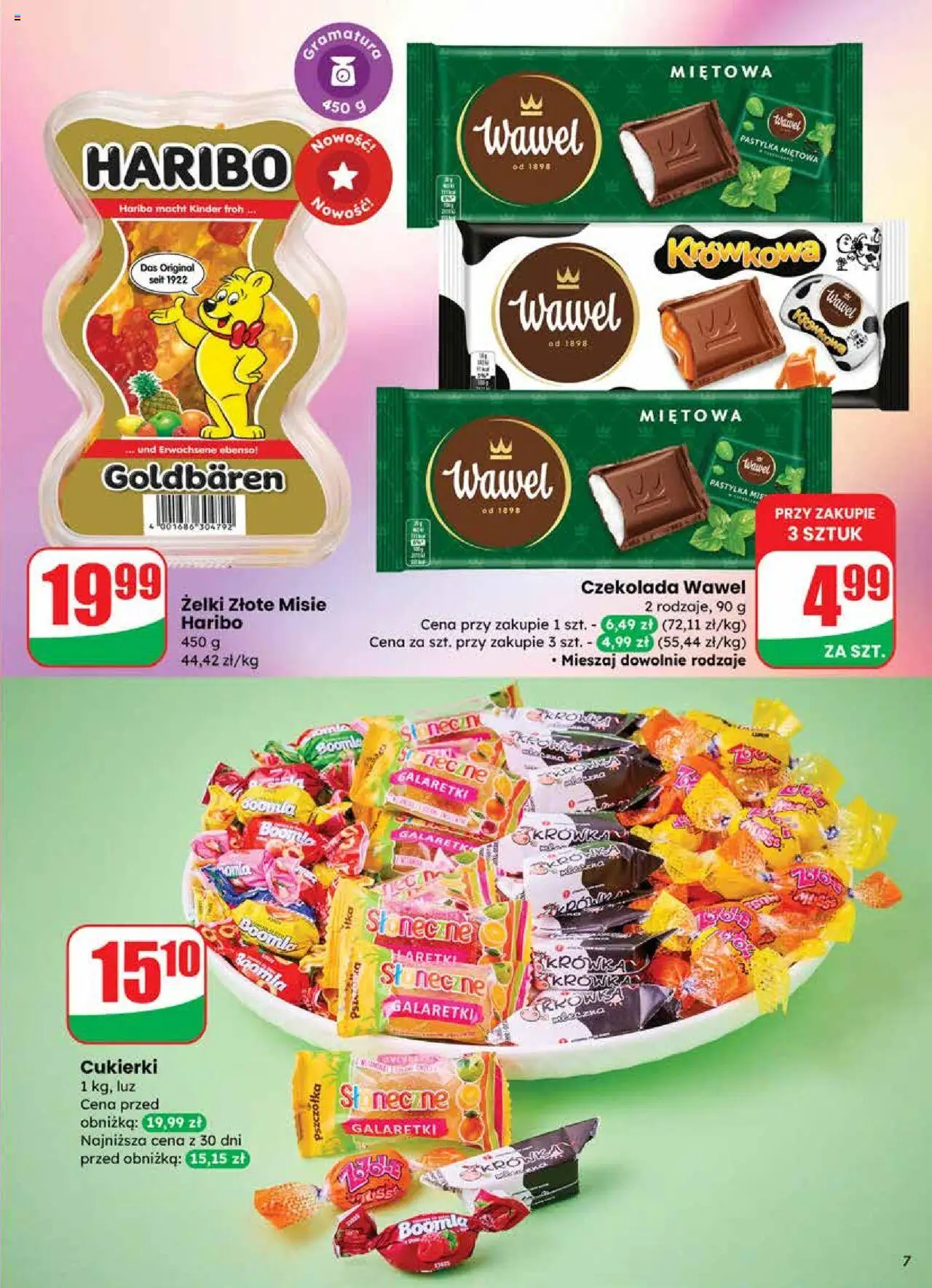Dino Gazetka od 24.09.2025 | Strona: 7 | Produkty: Galaretka, Krowka, Żelki, Cukierki