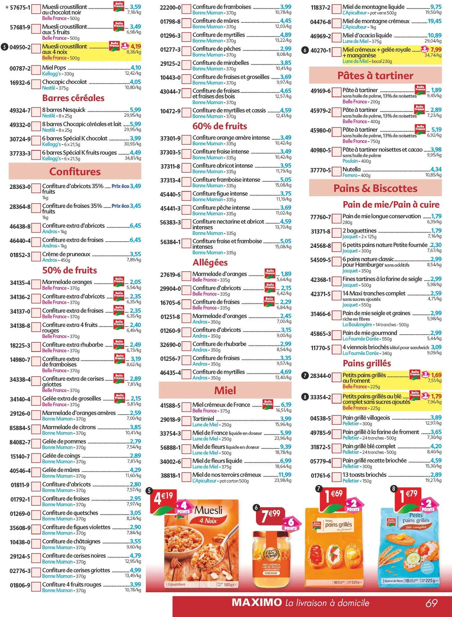 {H1} | Page: 69 | Produits: Figue, Fraise, Orange, Marmelade