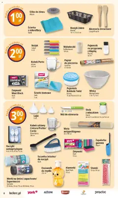 E.Leclerc Gazetka - Radom od 24.06.2025 | Strona: 8 | Produkty: Papier do pieczenia, Ścierka z mikrofibry, Szczotka, Peeling