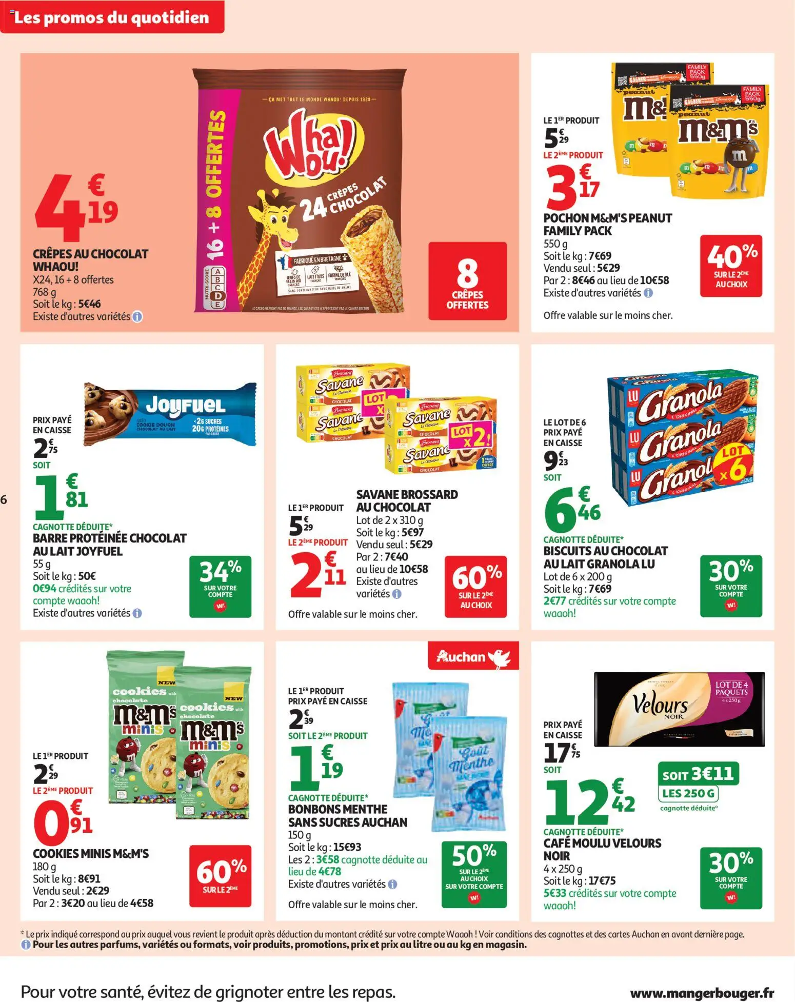 {H1} | Page: 6 | Produits: Menthe, Café, Chocolat, Bonbons