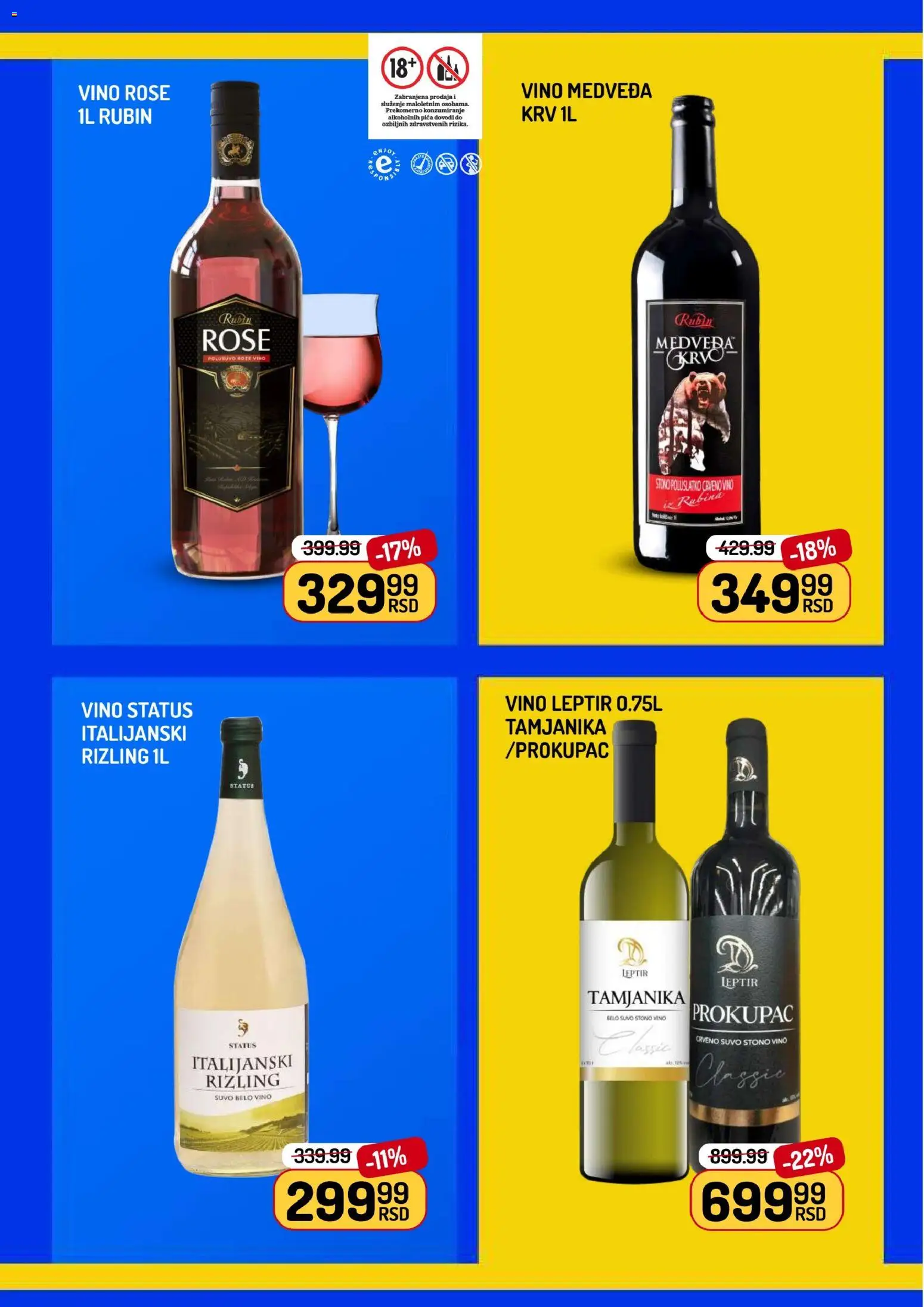 Aman katalog - važi od 02.04.2026 | Strana: 19 | Proizvode: Crveno vino, Belo vino, Pica, Vino