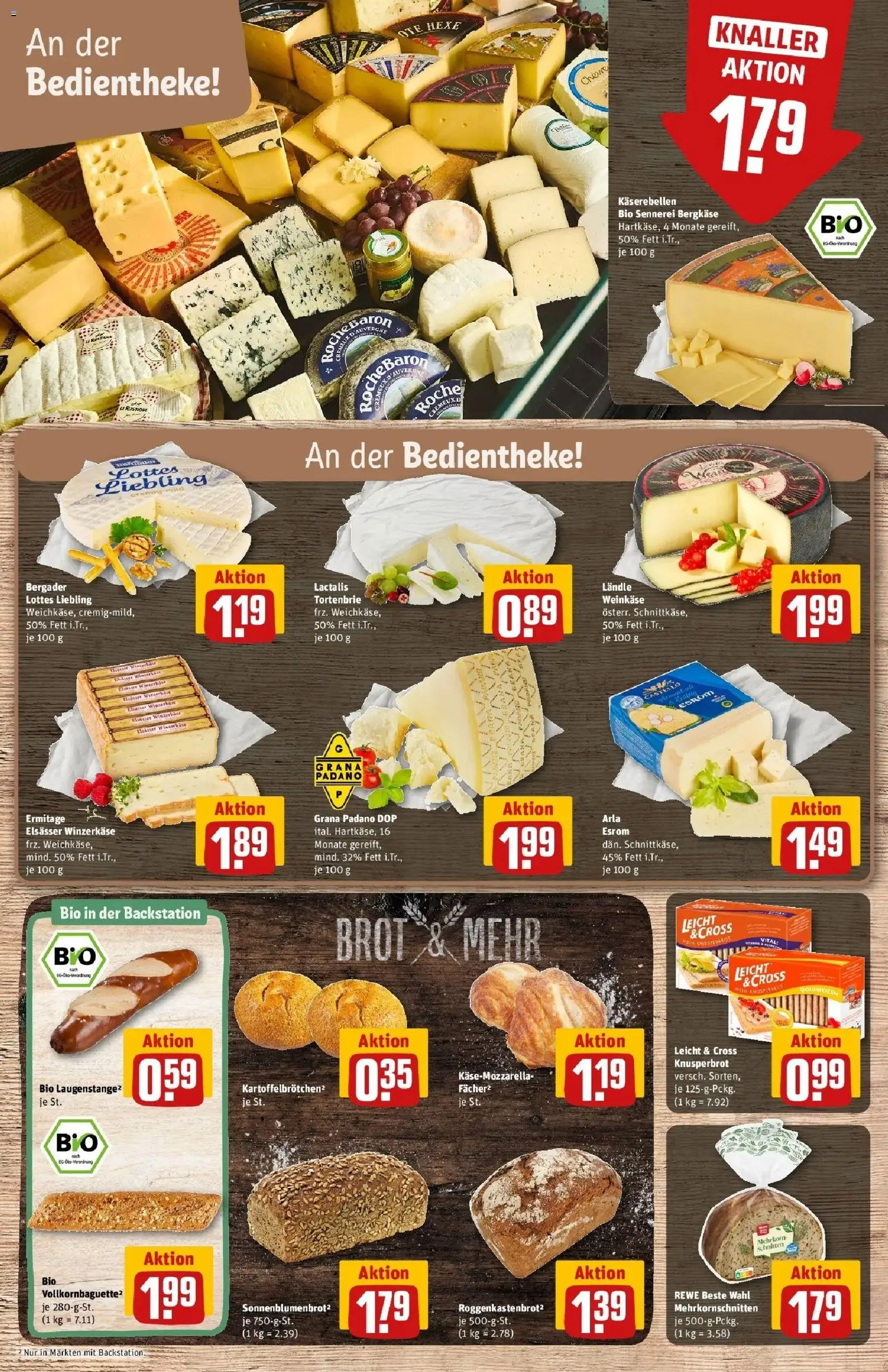 Rewe Prospekt Olching Geiselbullach	 – gültig ab 15.03.2026 | Seite: 13 | Produkte: Käse, Baguette, Brot