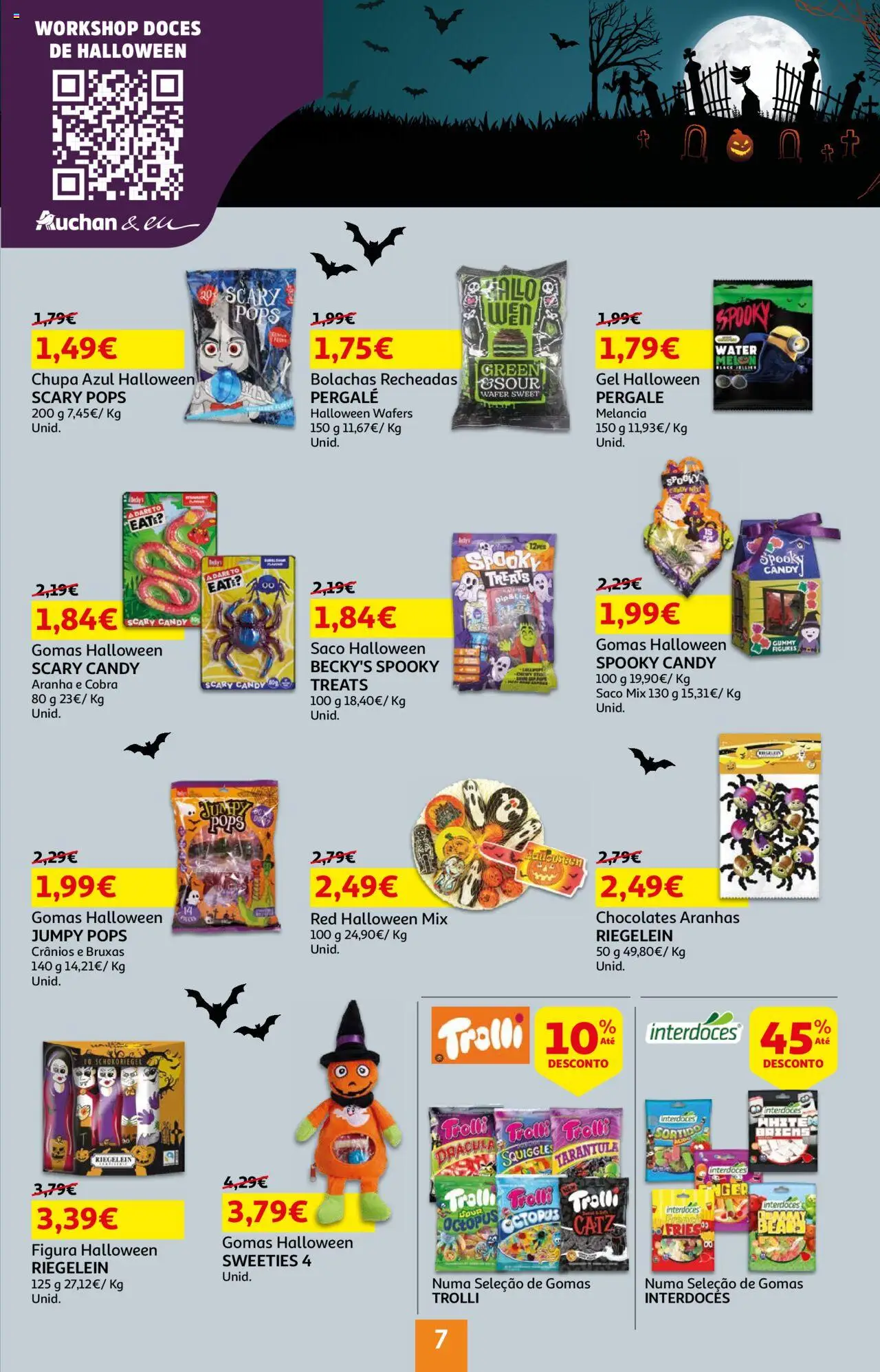 Auchan - Preços tão baixos que arrepiam │ válido de 16.10.2025 | Página: 7 | Produtos: Chocolates, Melancia, Doces, Gomas