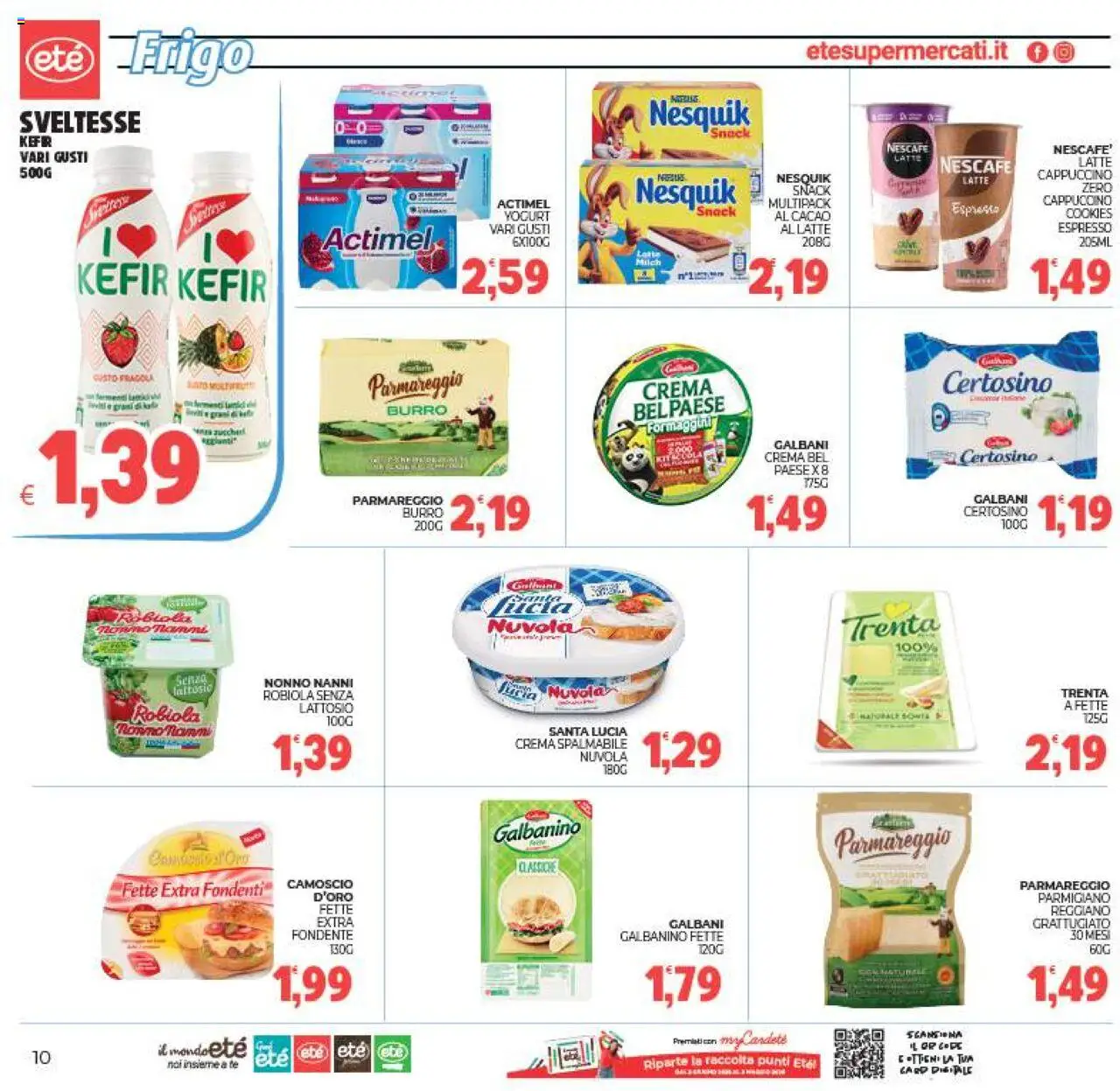 Volantino Eté del 19.08.2025 | Pagina: 10 | Prodotti: Yogurt, Latte, Burro, Parmigiano