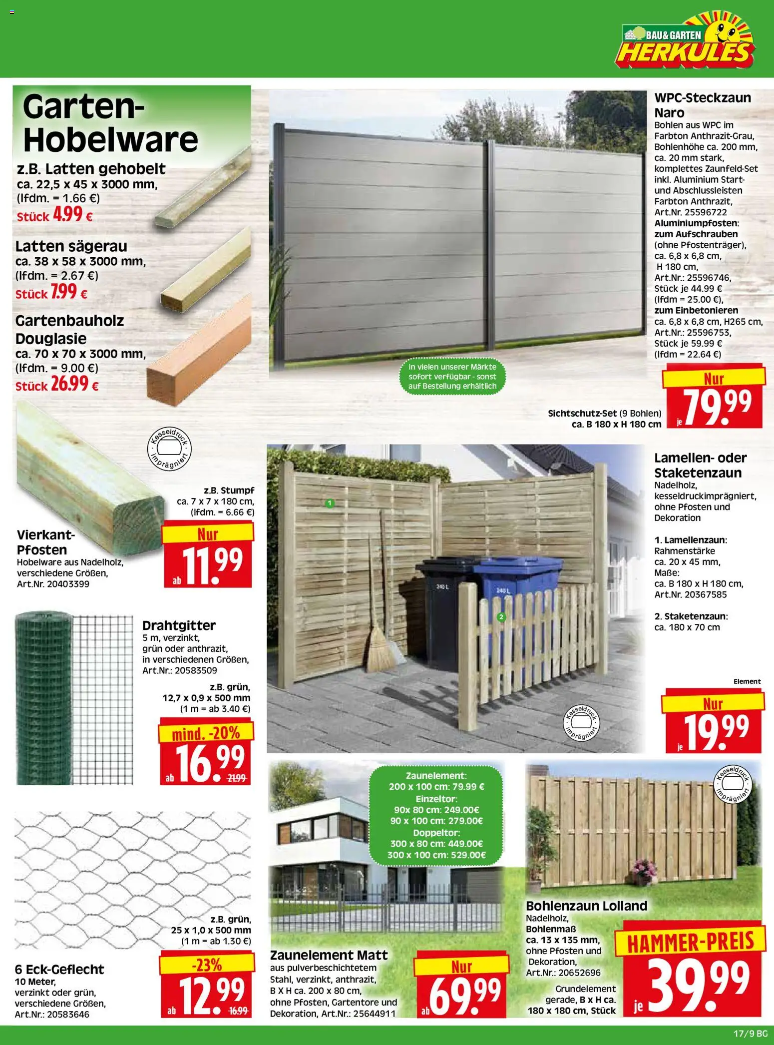HERKULES  Bau & Garten – gültig ab 20.04.2026 | Seite: 9