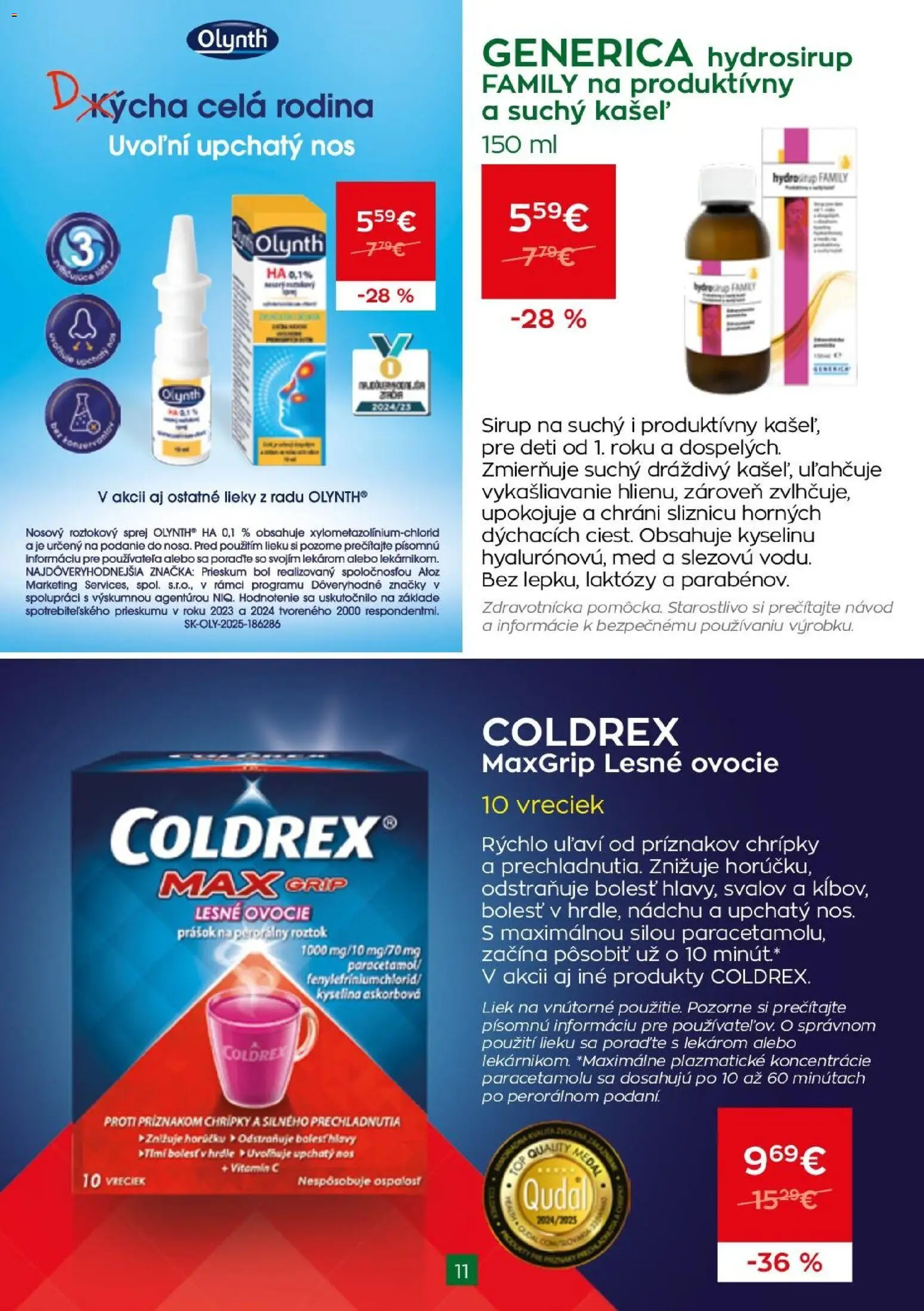 Nové Schneider lekáreň akcie – leták je platný od 01.12.2025 | Strana: 11 | Produkty: Med, Ovocie