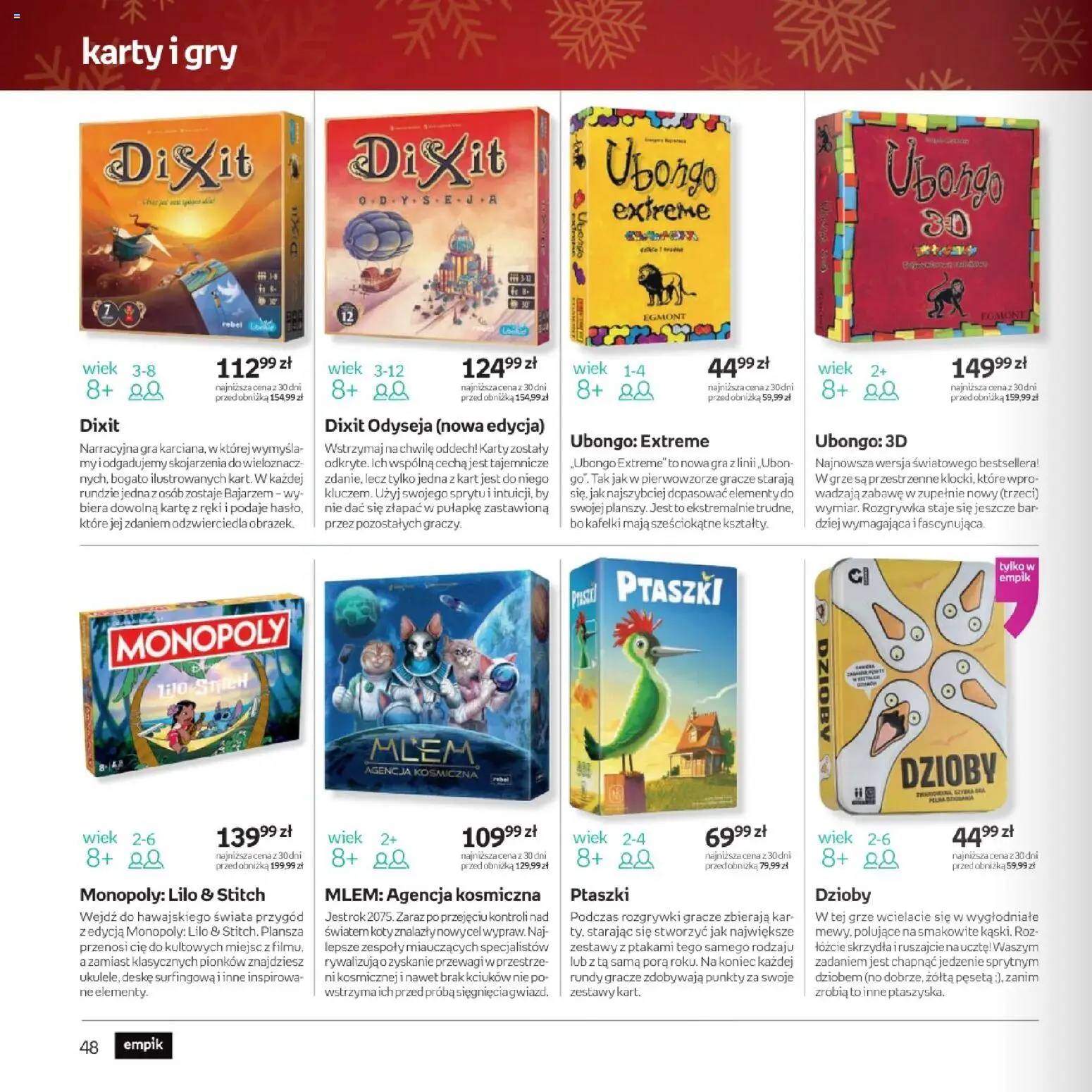 Empik promocje - Xmas Zabawki2 od 10.12.2025 | Strona: 48 | Produkty: Gra, Gry, Róż