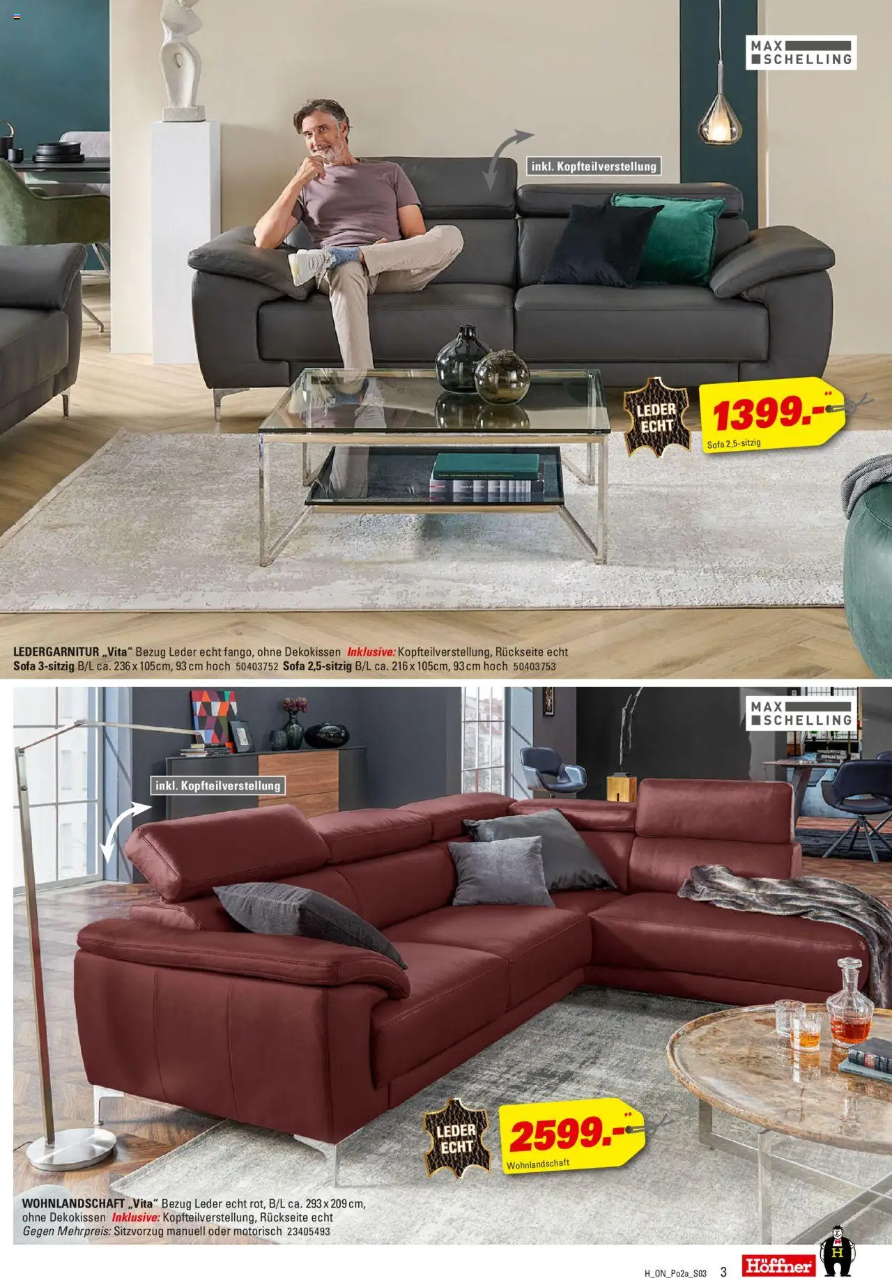 Höffner - Polster Spezial - gültig ab dem 30.07.2025 | Seite: 3 | Produkte: Wohnlandschaft, Sofa