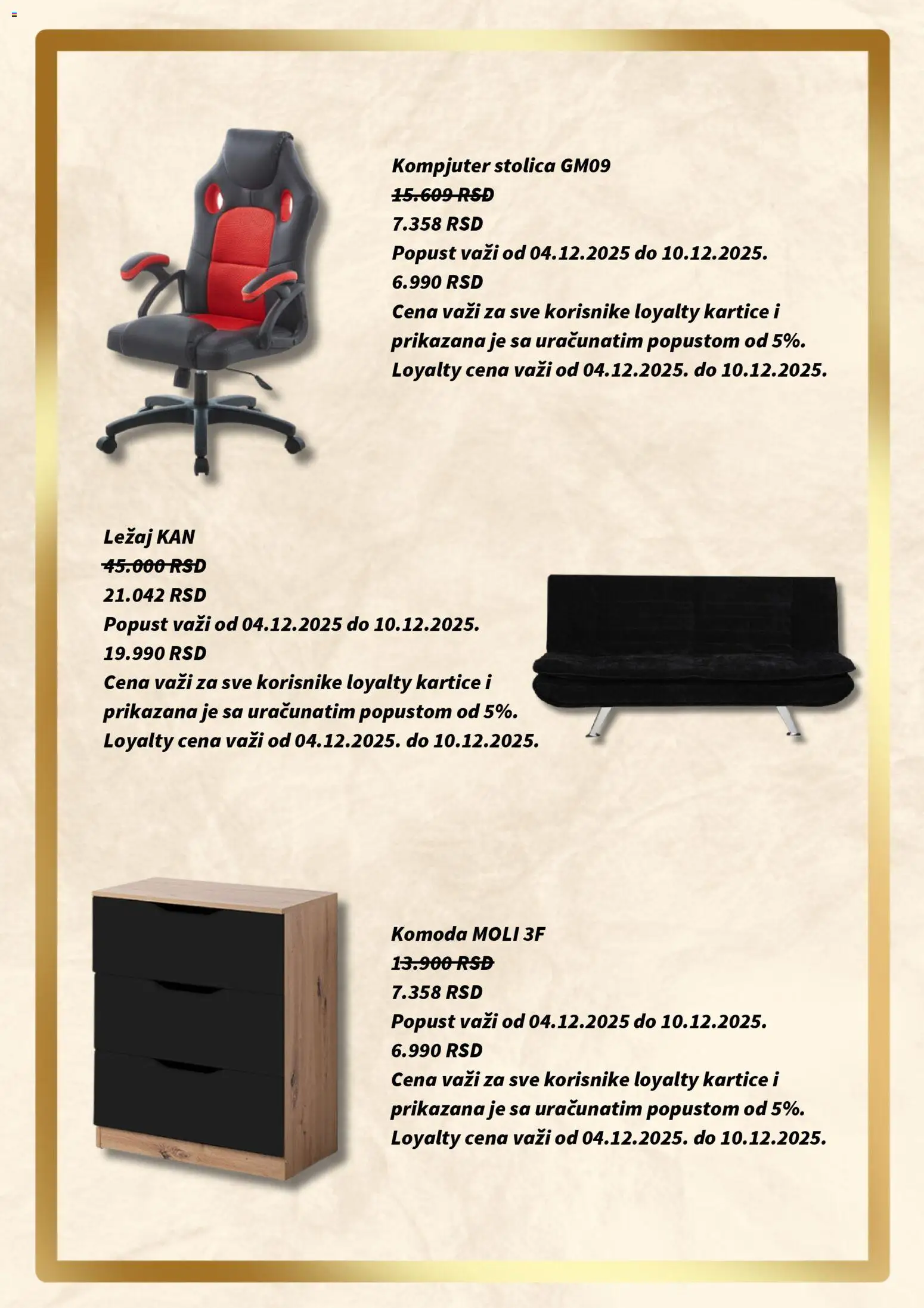 Forma Ideale katalog - važi od 04.12.2025 | Strana: 5 | Proizvode: Komoda, Stolica, Kompjuter