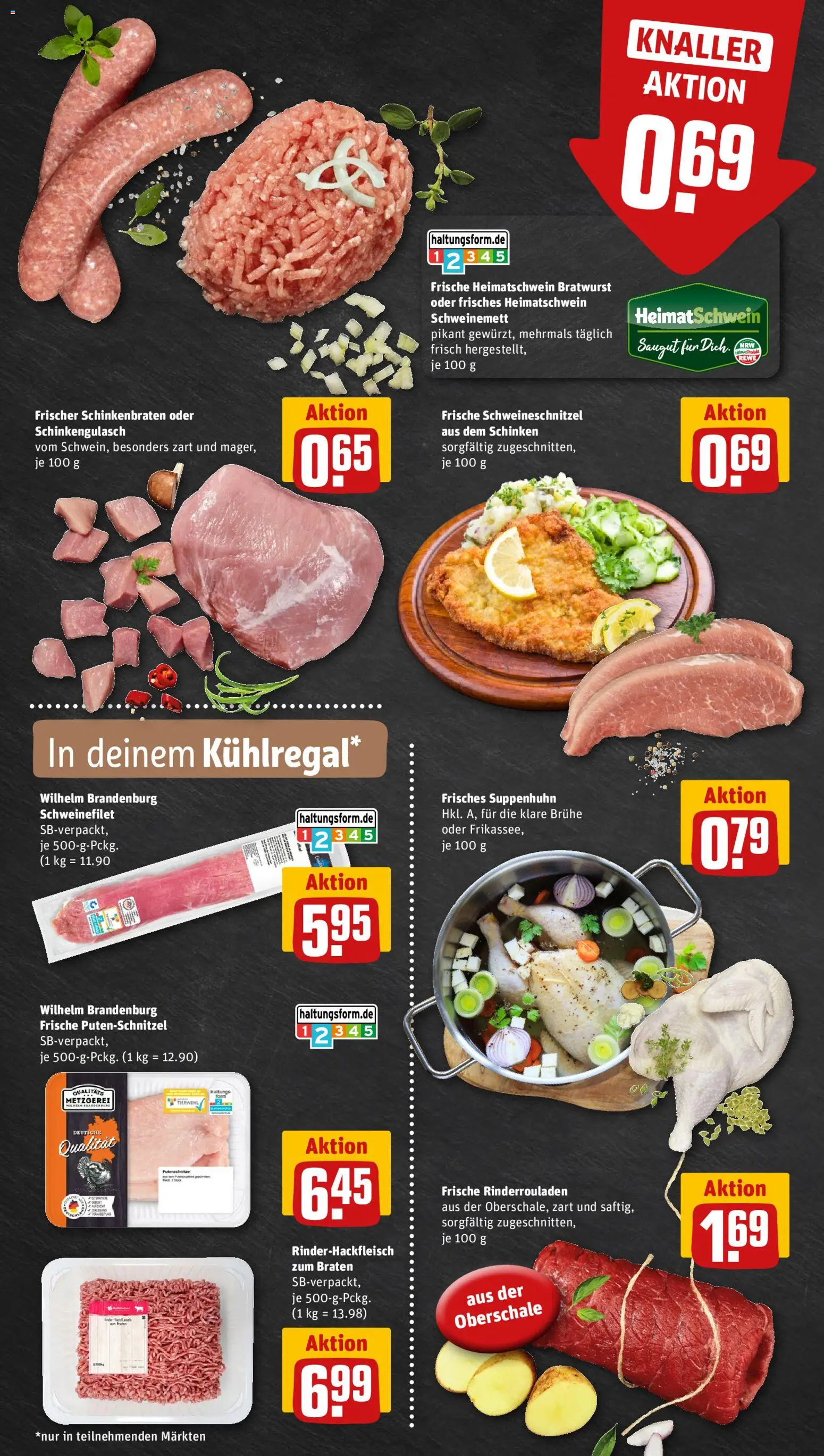 Rewe ihr Kaufpark Prospekt 	 – gültig ab 05.01.2026 | Seite: 10 | Produkte: Rinderrouladen, Bratwurst, Putenschnitzel, Schinken