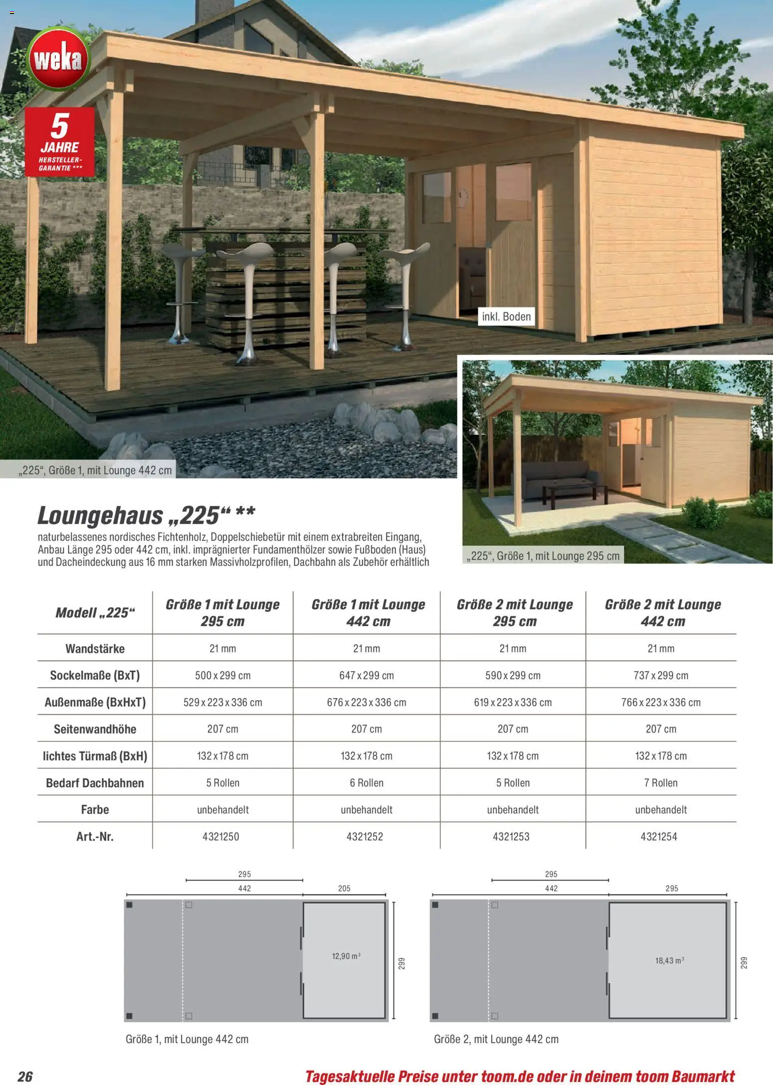 Toom Baumarkt Gartenhäuser & Carports 2026 – gültig ab 20.02.2026 | Seite: 26