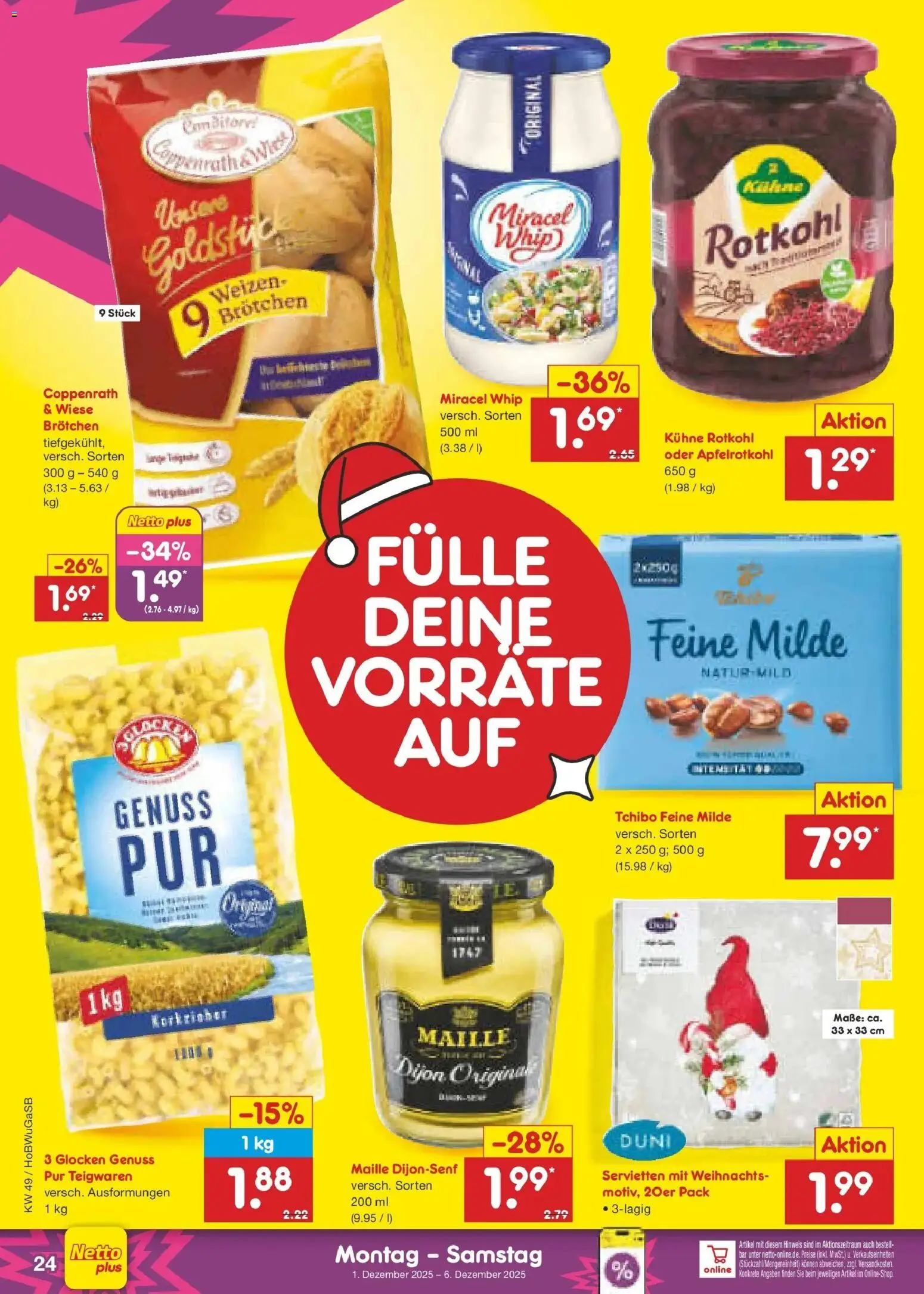 Netto Marken-Discount prospekt Hannover	 – gültig ab 30.11.2025 | Seite: 26 | Produkte: Rotkohl, Miracel whip