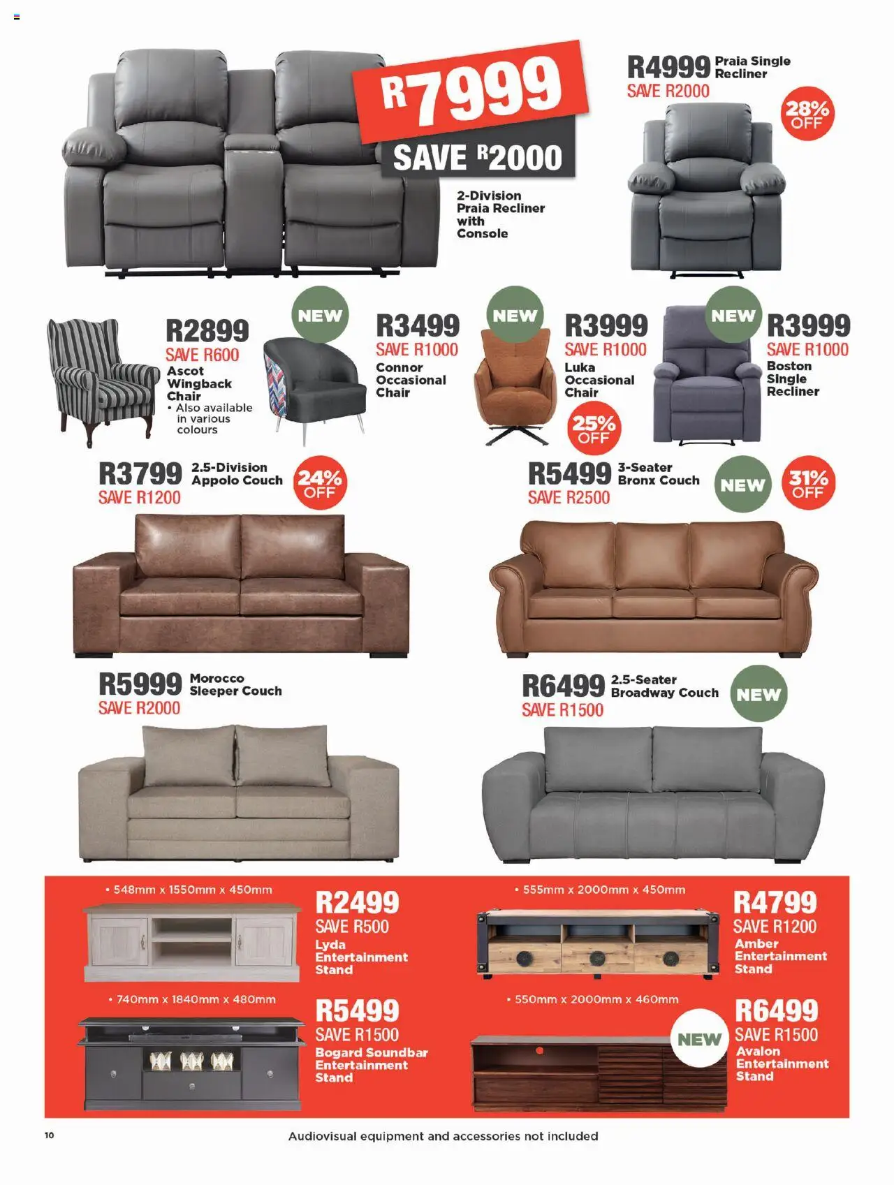 New House and Home catalogue – valid from 22.09.2025 | Page: 10 | Products: Couch, Chair, Soundbar